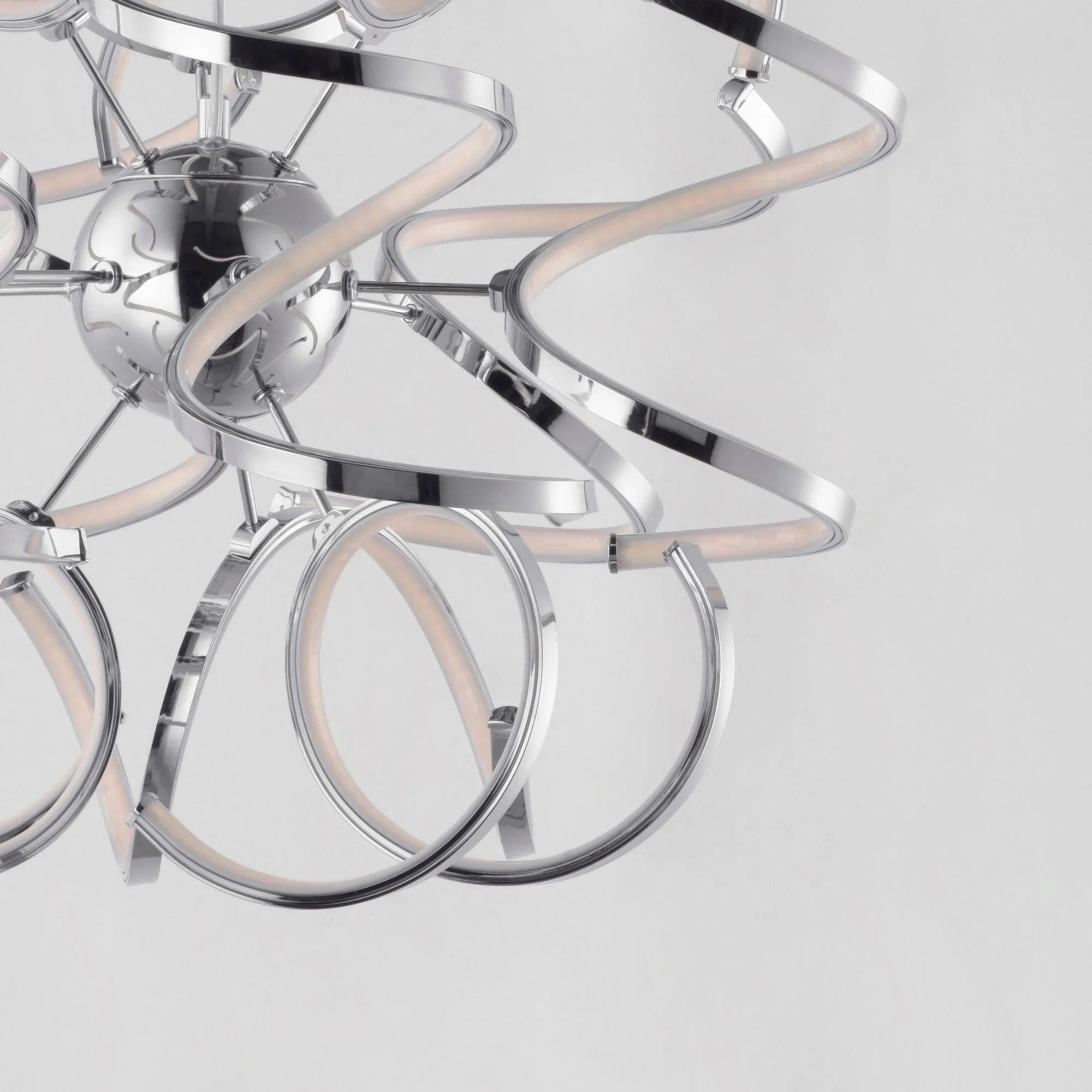 Chaos 24" LED Pendant, Polished Chrome Finish