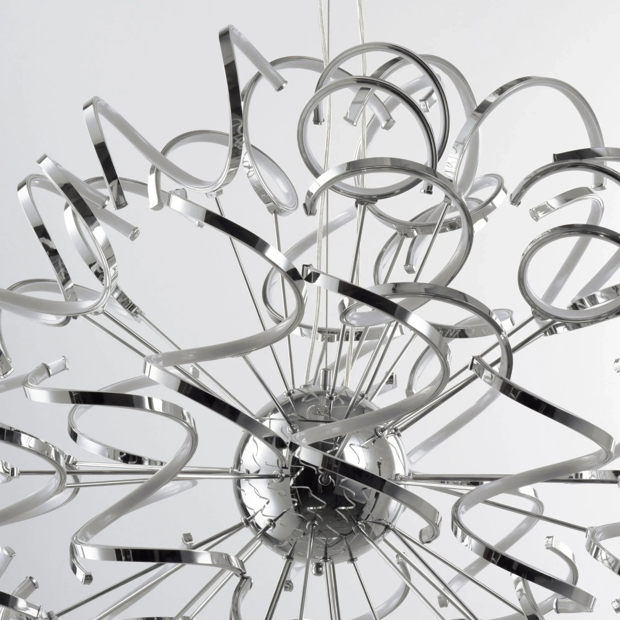 Chaos 40" LED Pendant, Polished Chrome Finish