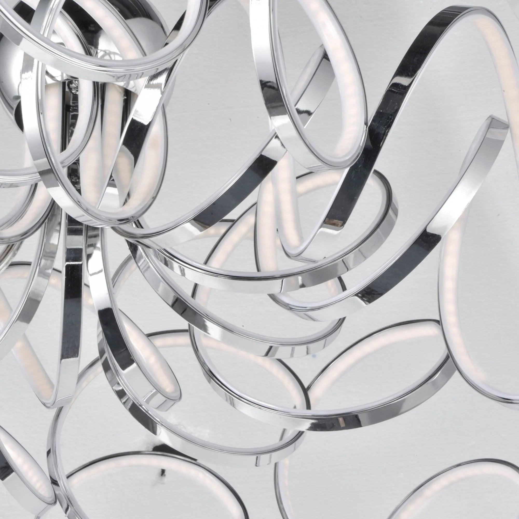 Chaos 29" LED Pendant, Polished Chrome Finish