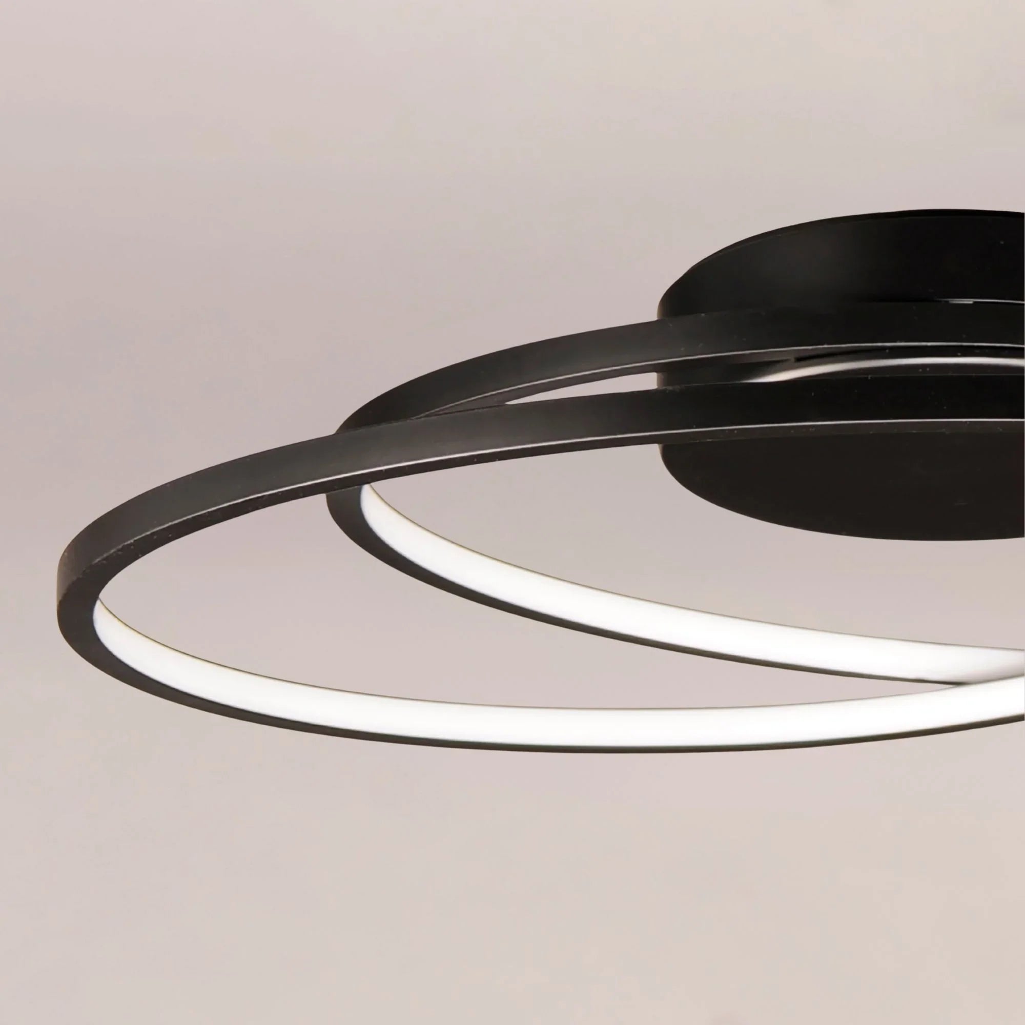 Cycle 25" LED Flush Mount, Black Finish