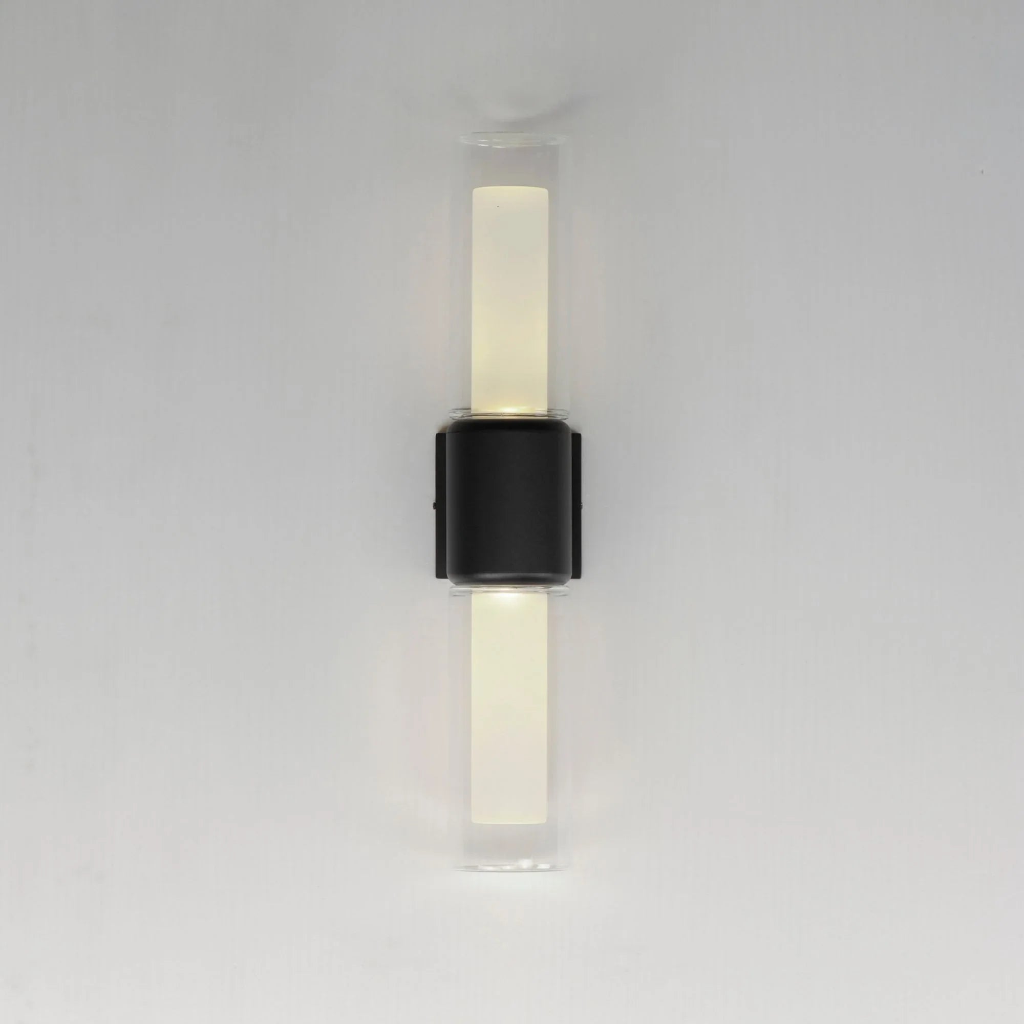 Dram 23" 2-Light Large LED Outdoor Wall Sconce, Black Finish