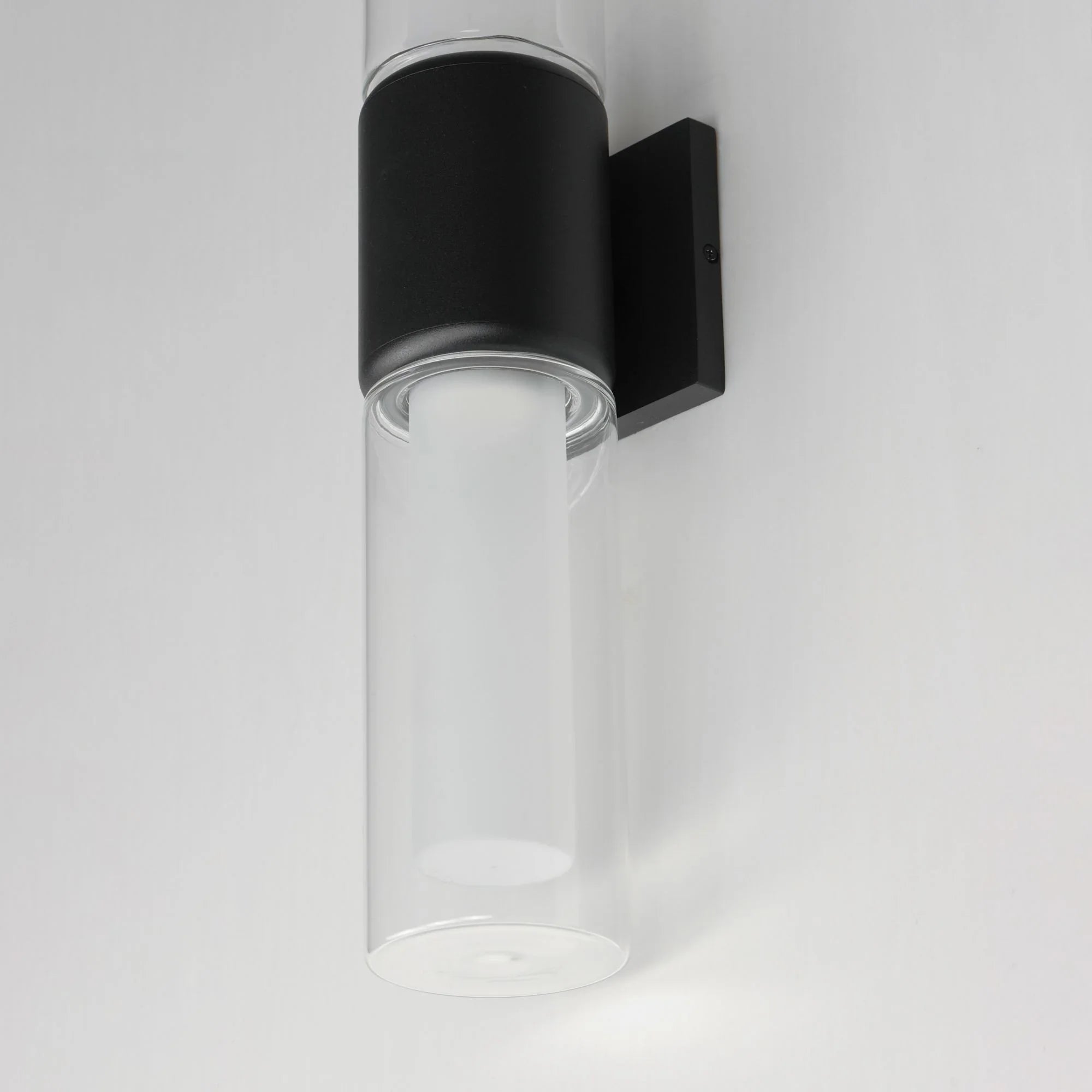 Dram 23" 2-Light Large LED Outdoor Wall Sconce, Black Finish