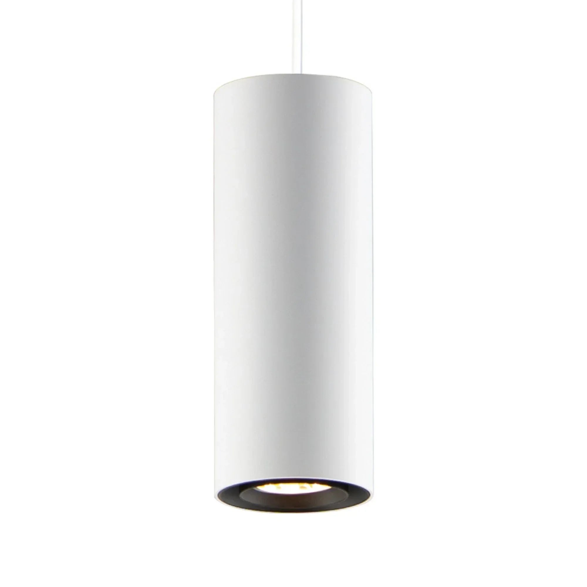 Dwell 12" LED Cylinder Pendant, White Finish