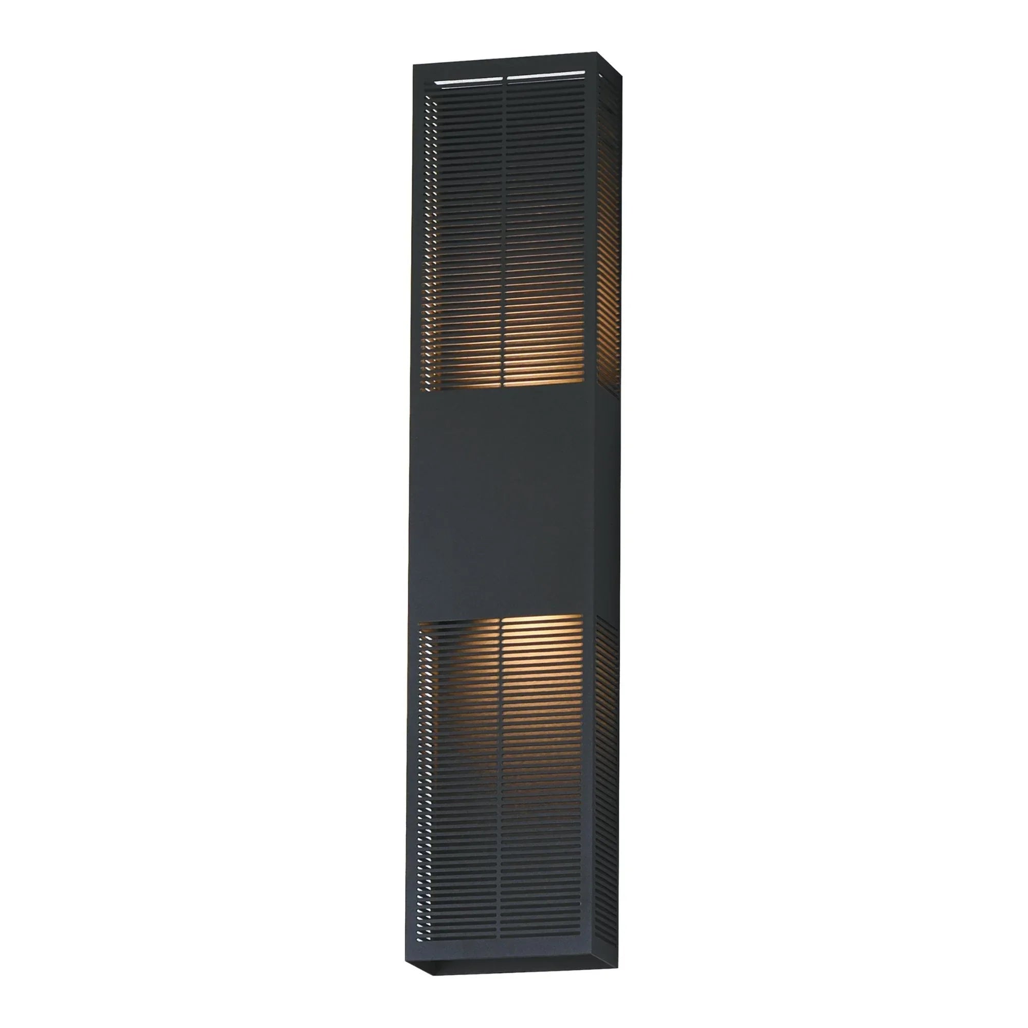 Grate 30" 2-Light LED Outdoor Wall Sconce, Black Finish