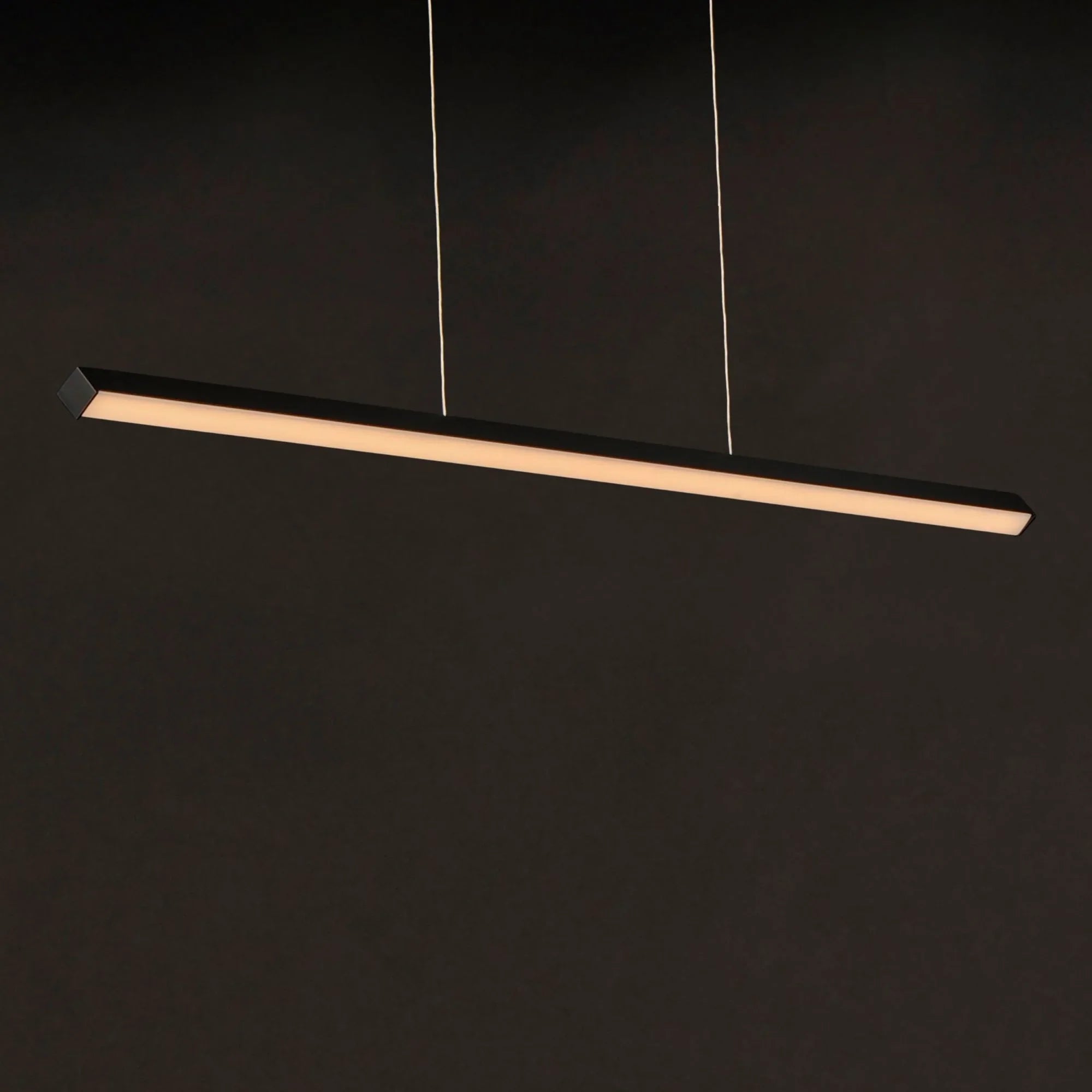 Hover 48" LED Linear Pendant, Black Finish