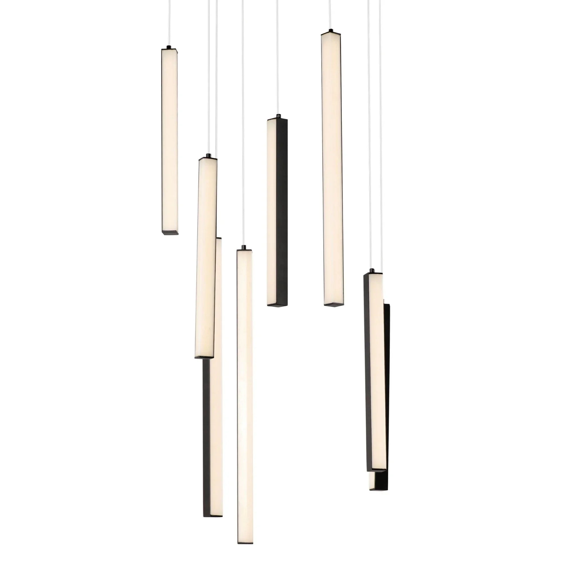 Hover 18" 8-Light LED Pendant, Black Finish