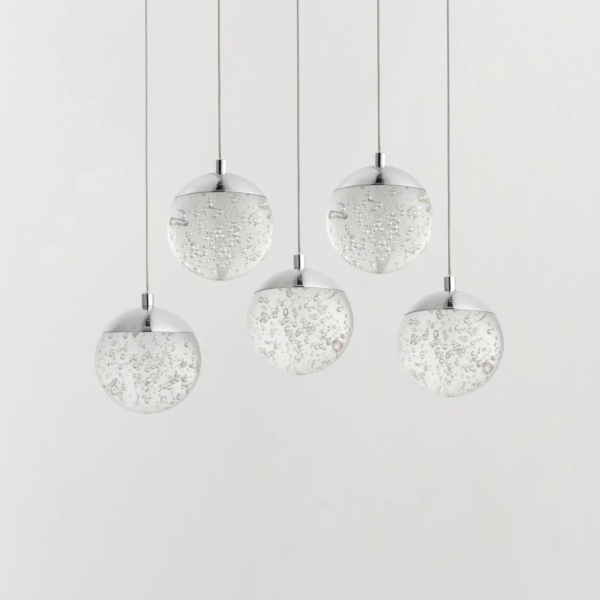 Orb II 16" 5-Light LED Pendant, Polished Chrome Finish