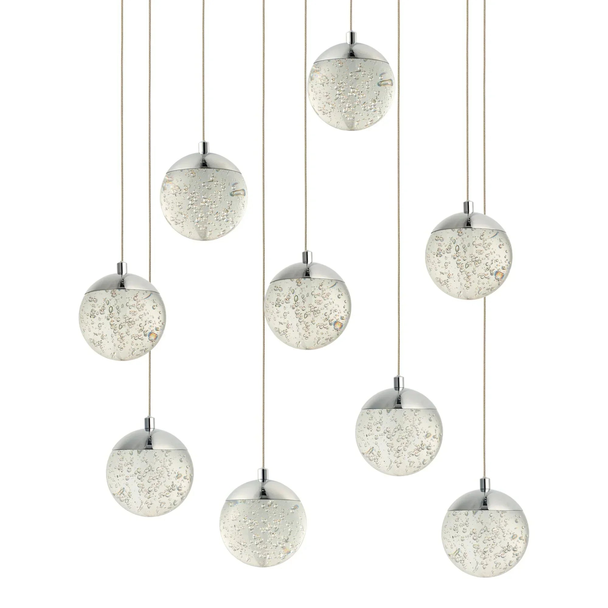 Orb II 22" 9-Light LED Pendant, Polished Chrome Finish