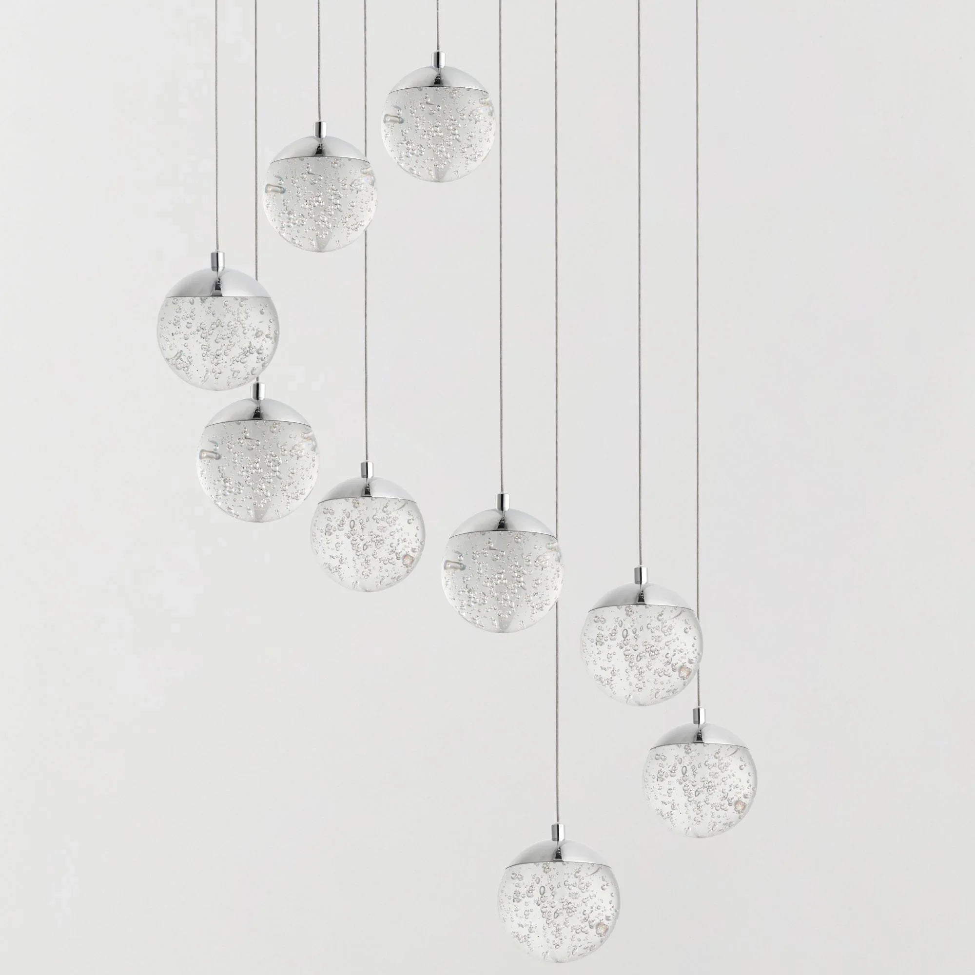 Orb II 22" 9-Light LED Pendant, Polished Chrome Finish