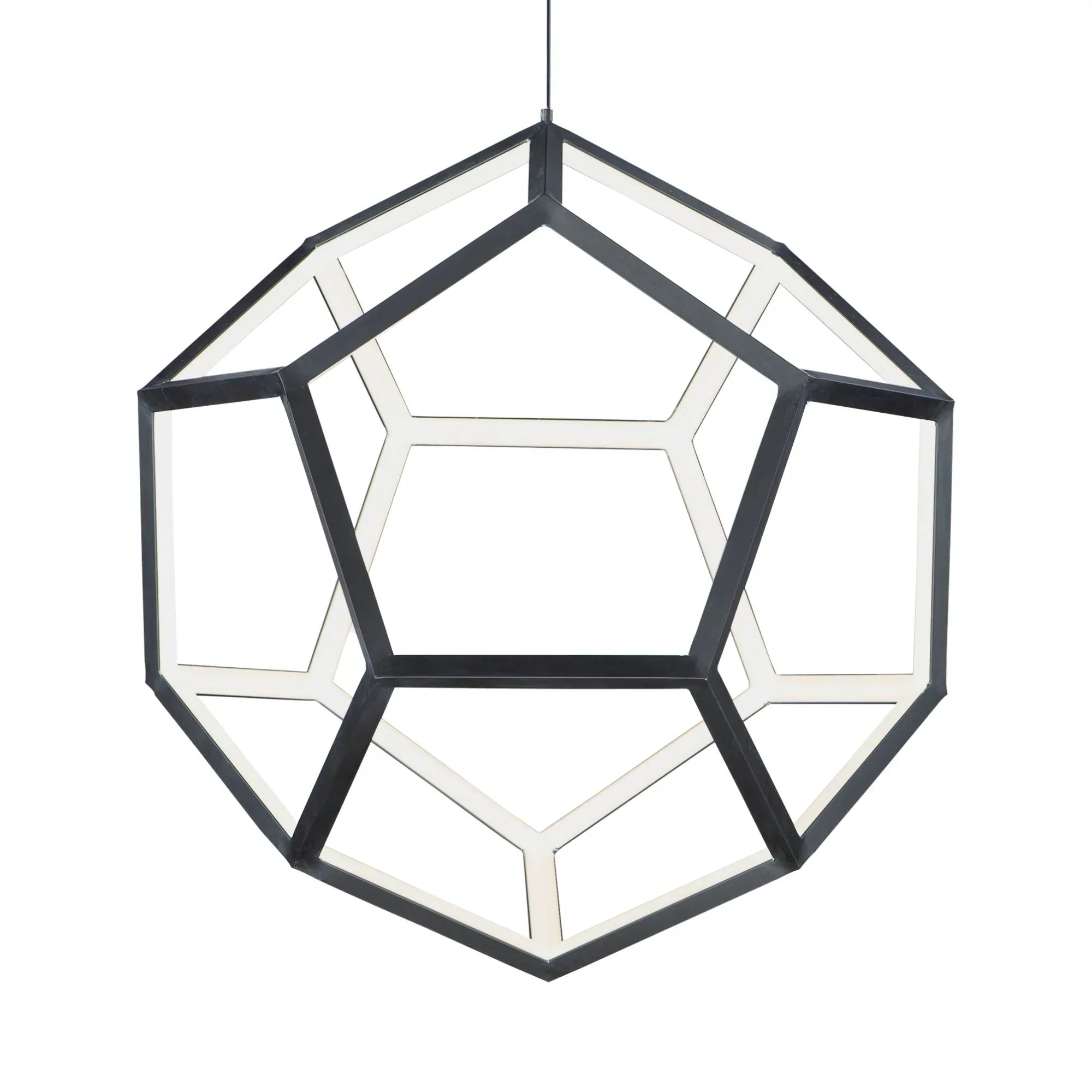 Penta 22" Medium LED Pendant, Black Finish