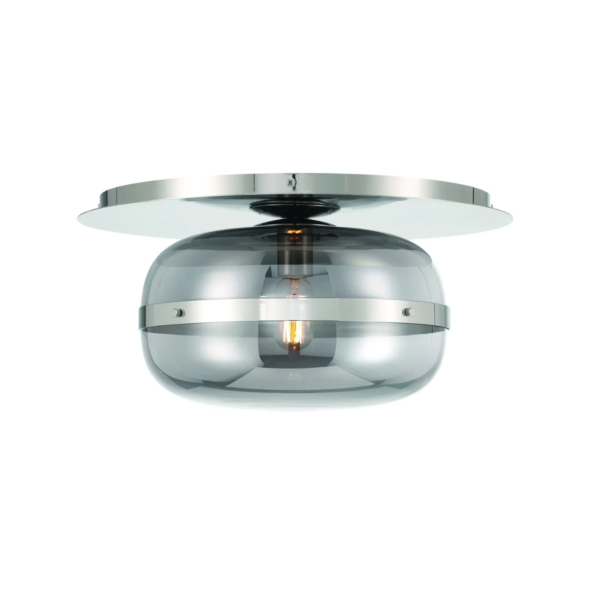 Nottingham 14" LED Flush Mount, Polished Nickel Finish