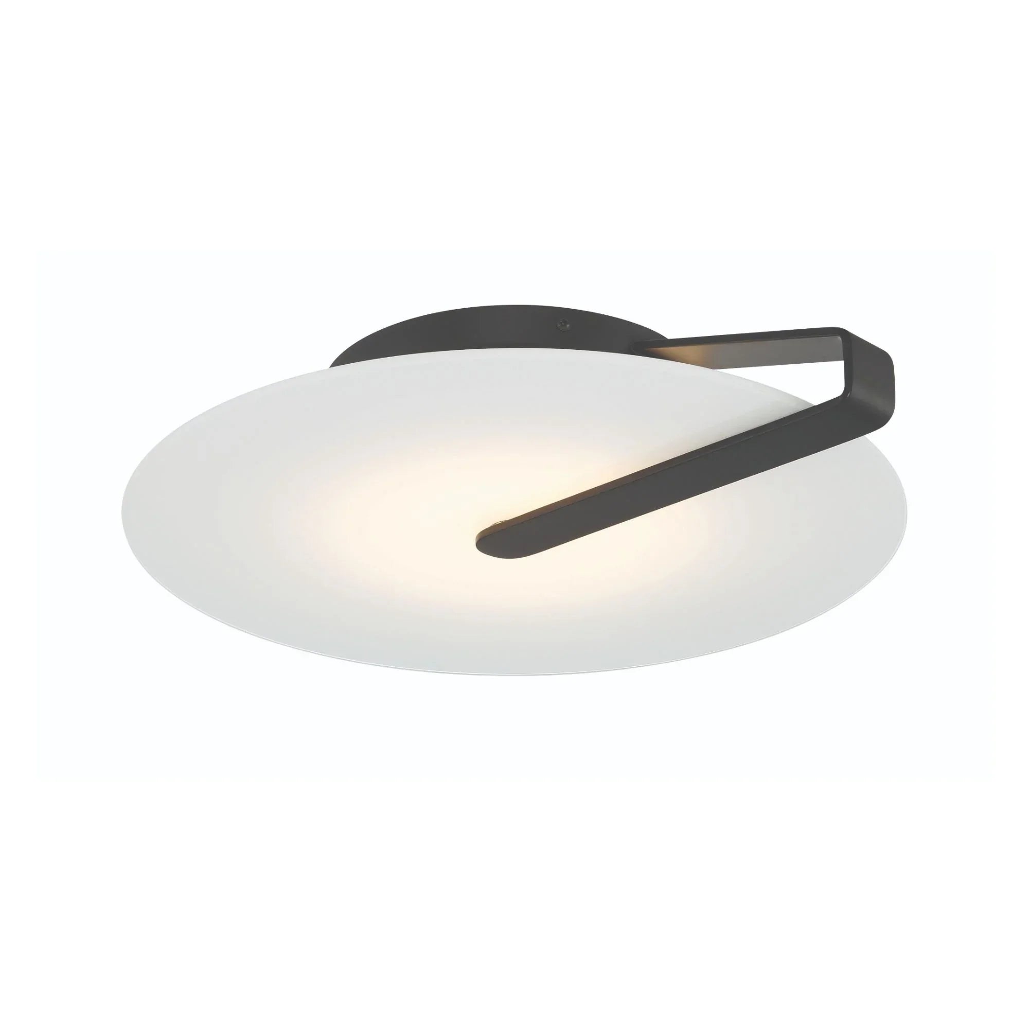 Nuvola 17" LED Semi-Flush Mount, Black Finish