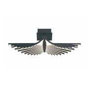 Seraph 25" LED Semi-Flush Mount, Black Finish