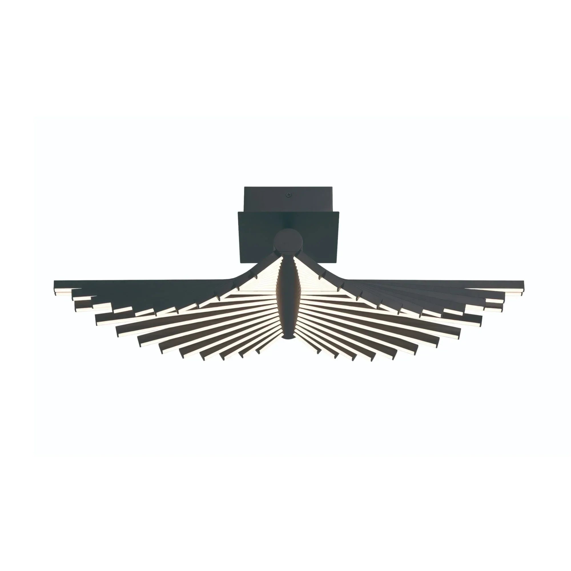 Seraph 25" LED Semi-Flush Mount, Black Finish