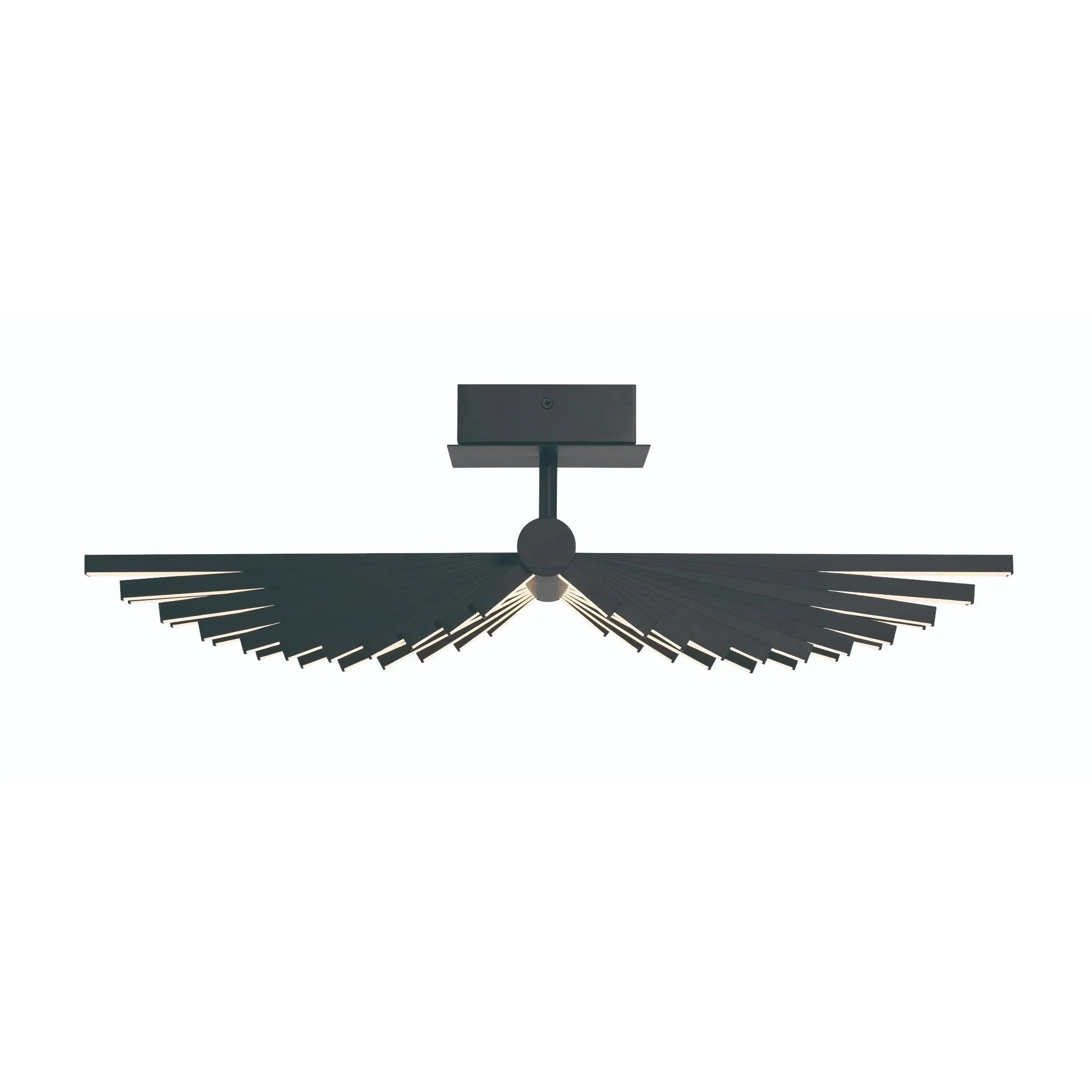 Seraph 25" LED Semi-Flush Mount, Black Finish