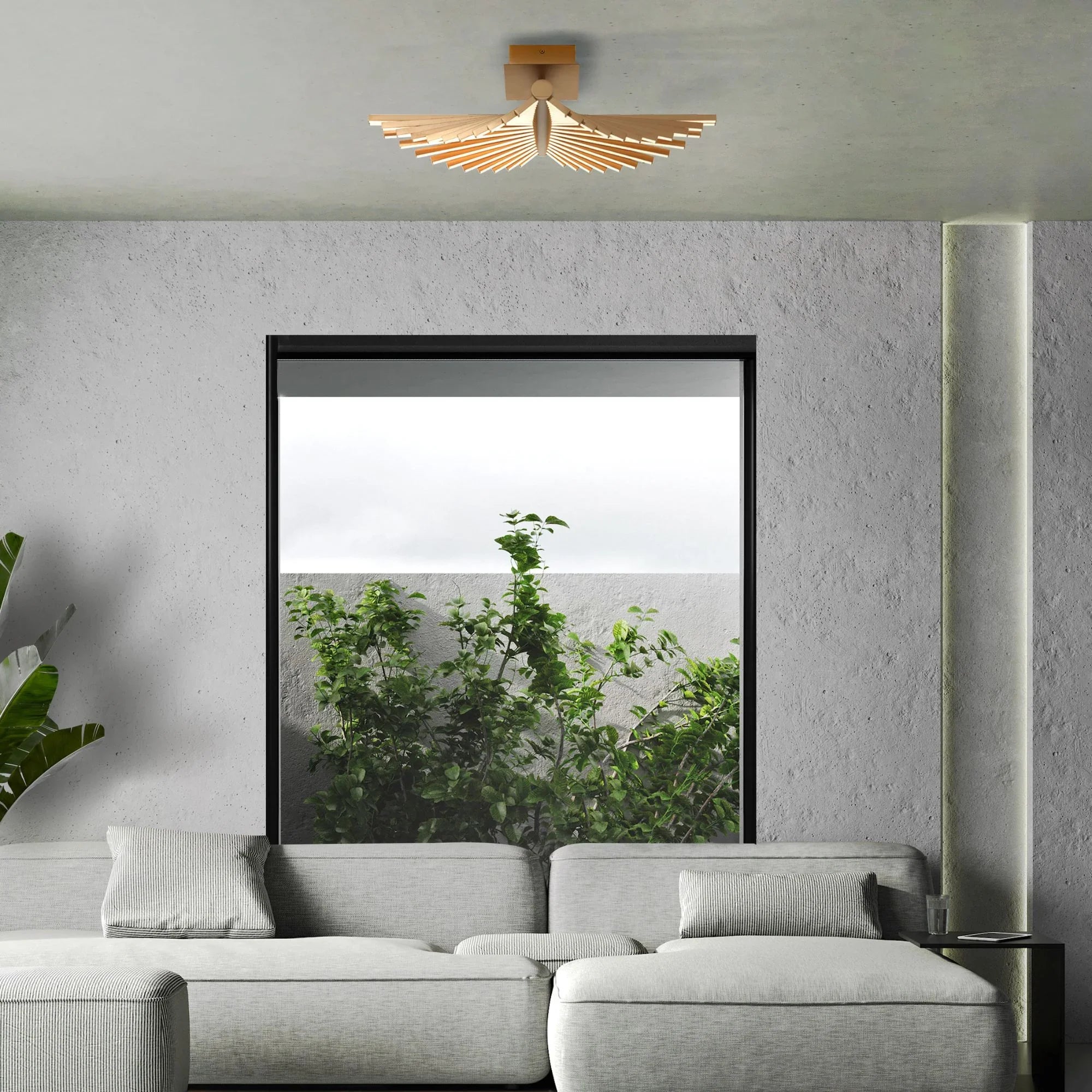 Seraph 25" LED Semi-Flush Mount, Gold Finish