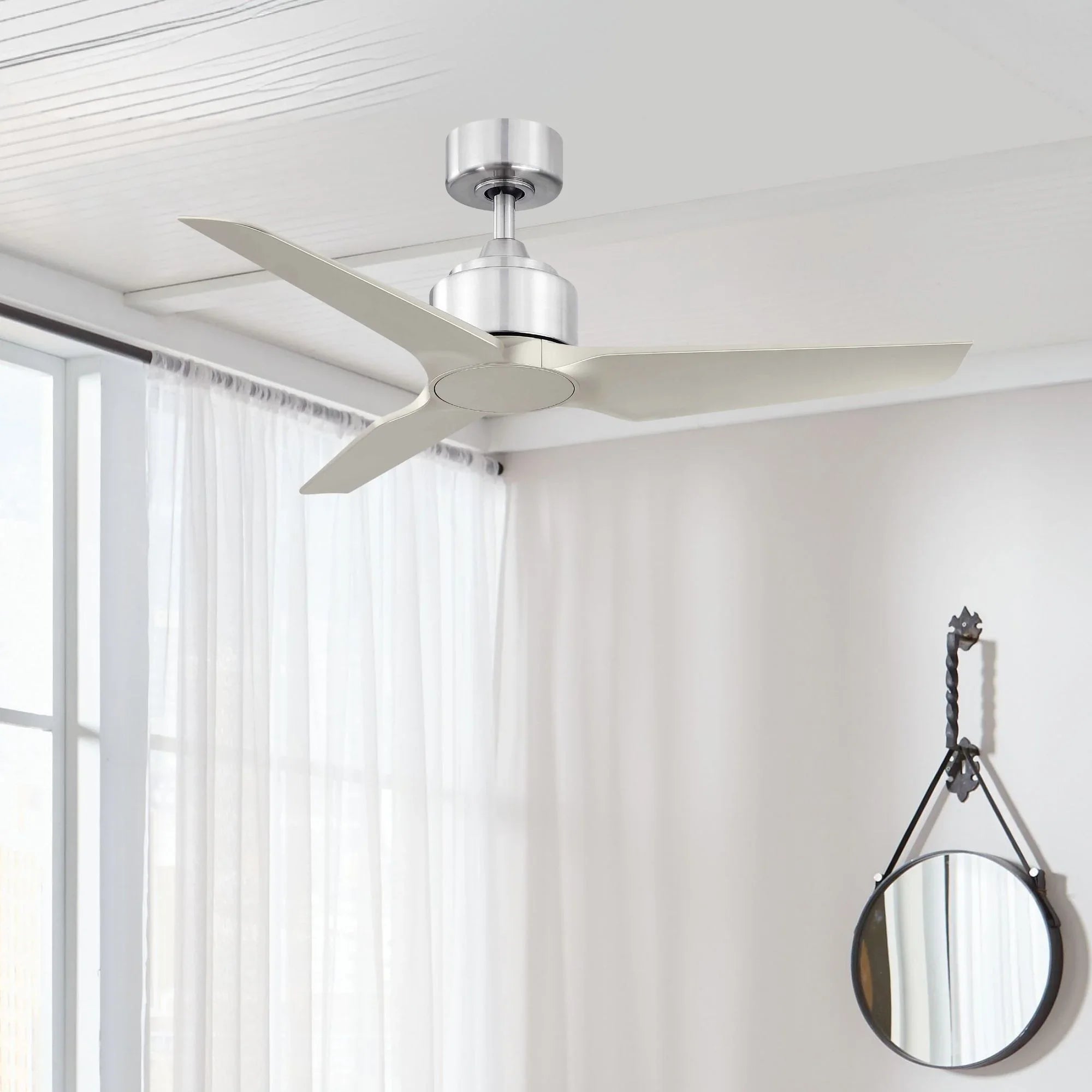 TriAire Custom Brushed Nickel 48" Motor, Blades Sold Separately - Bees Lighting