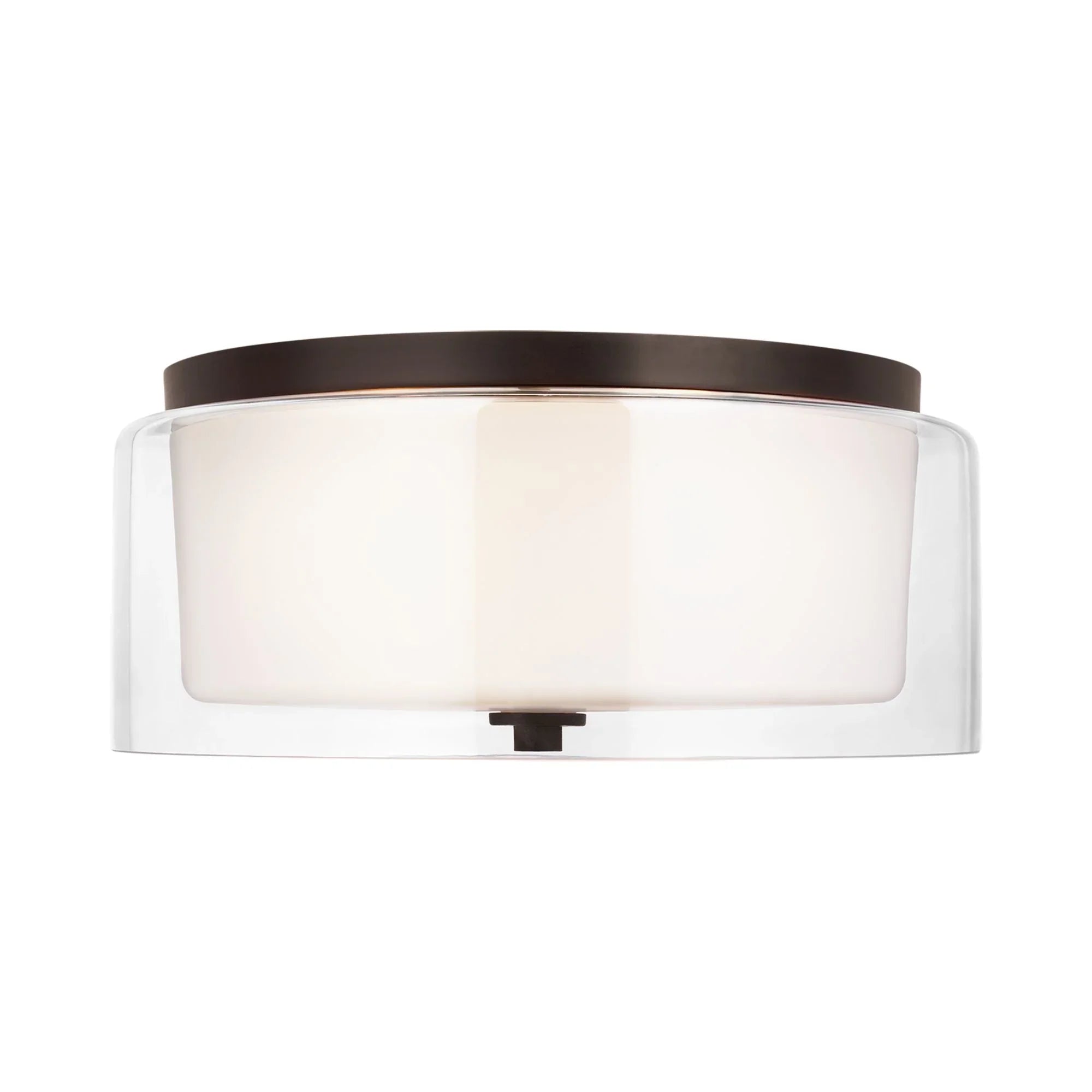 Elmwood Park 14" 2-Light Flush Mount, Bronze Finish