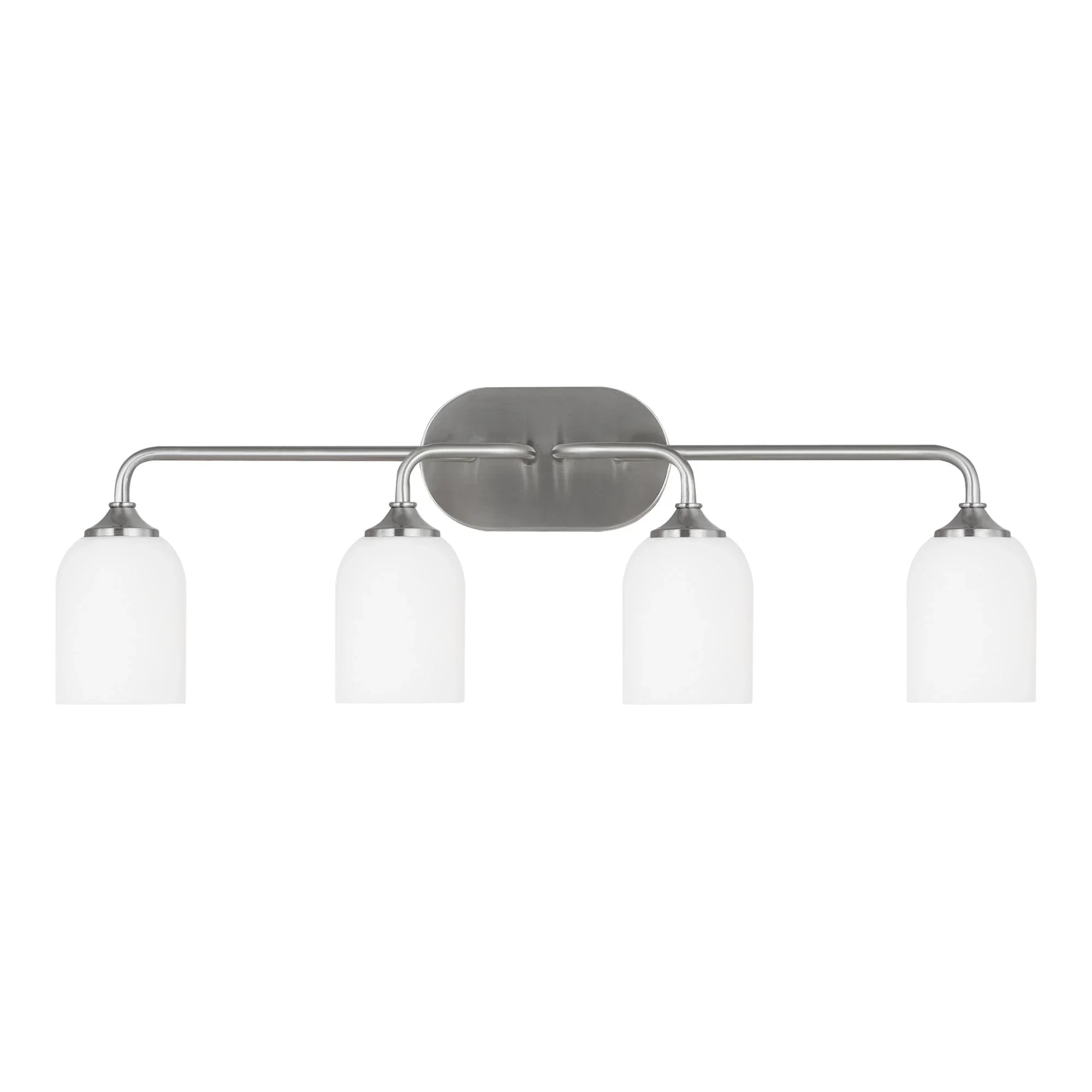 Emile 31" 4-Light X-Large Vanity, Brushed Steel Finish