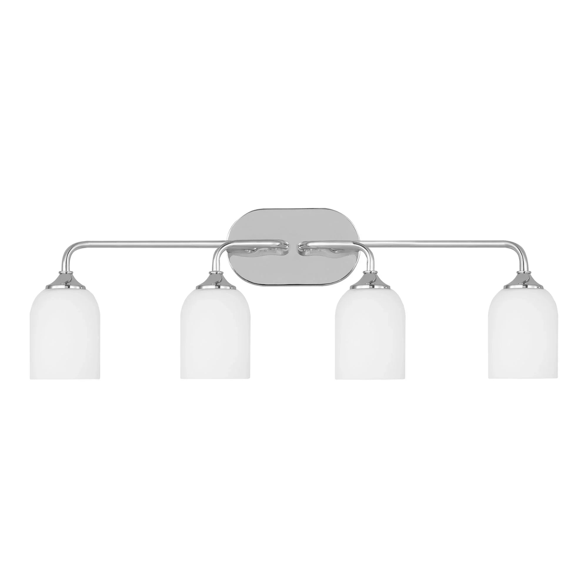 Emile 31" 4-Light X-Large Vanity, Chrome Finish