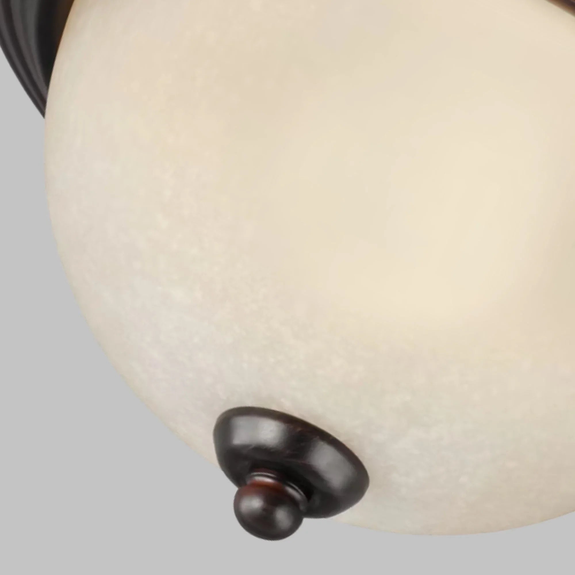 Geary 11" Flush Mount, Bronze Finish with Amber Scavo Glass