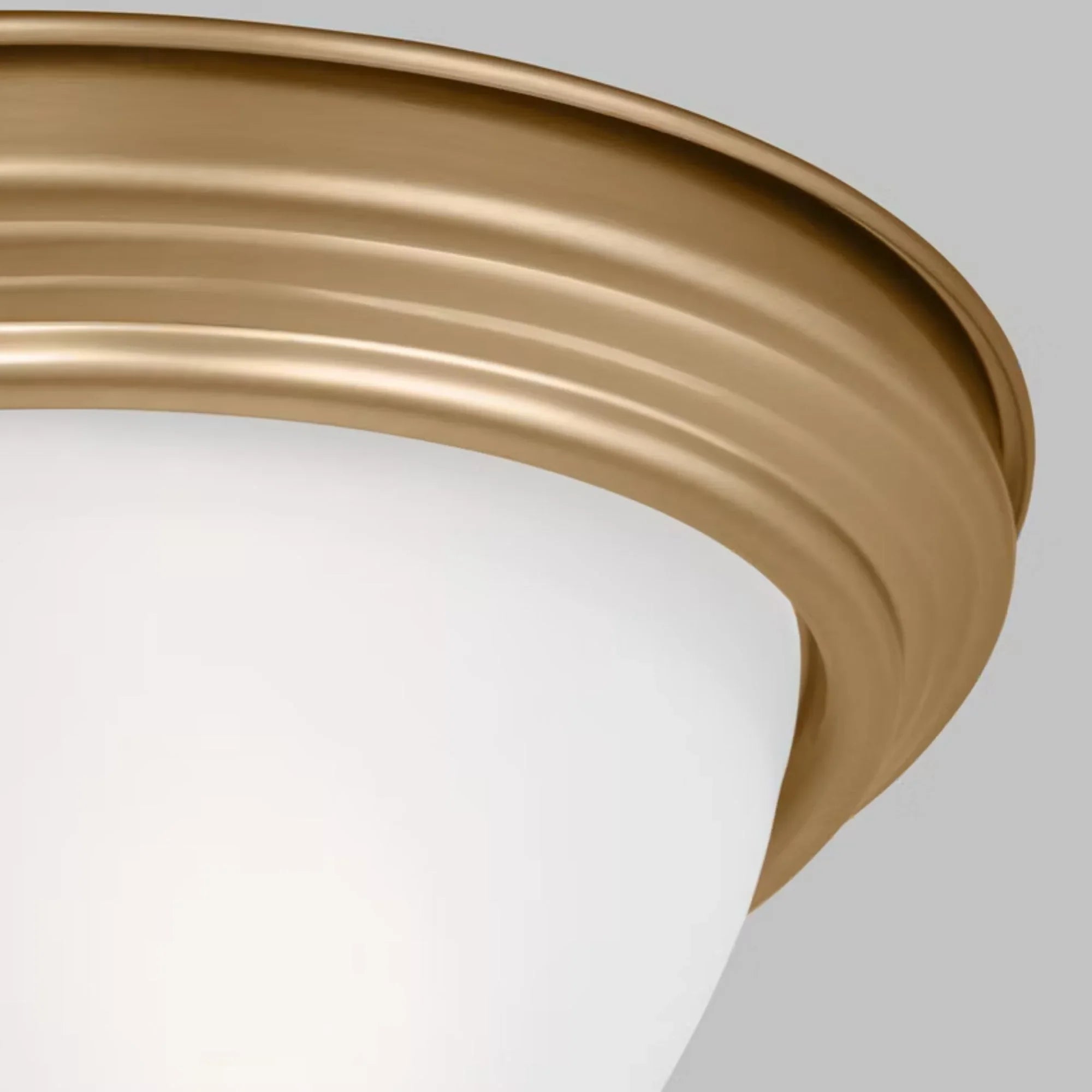 Geary 13" 2-Light Flush Mount, Satin Brass Finish