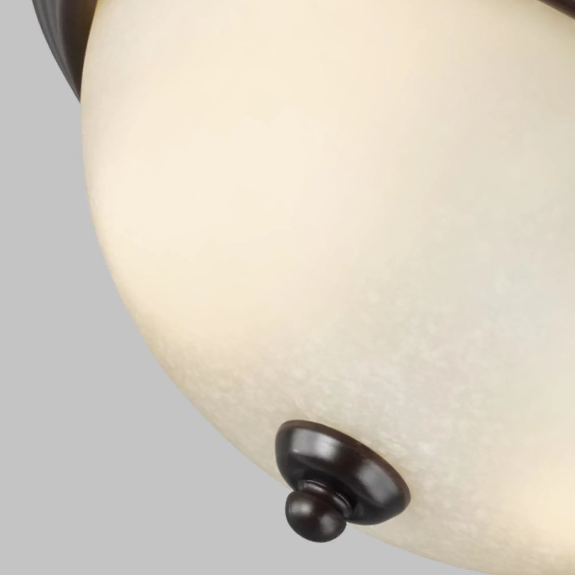 Geary 13" 2-Light LED Flush Mount, Bronze Finish with Amber Scavo Glass