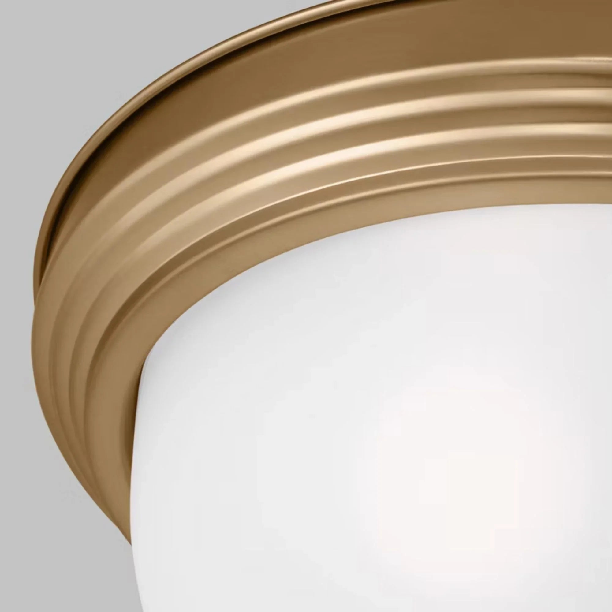 Geary 15" 3-Light Flush Mount, Satin Brass Finish