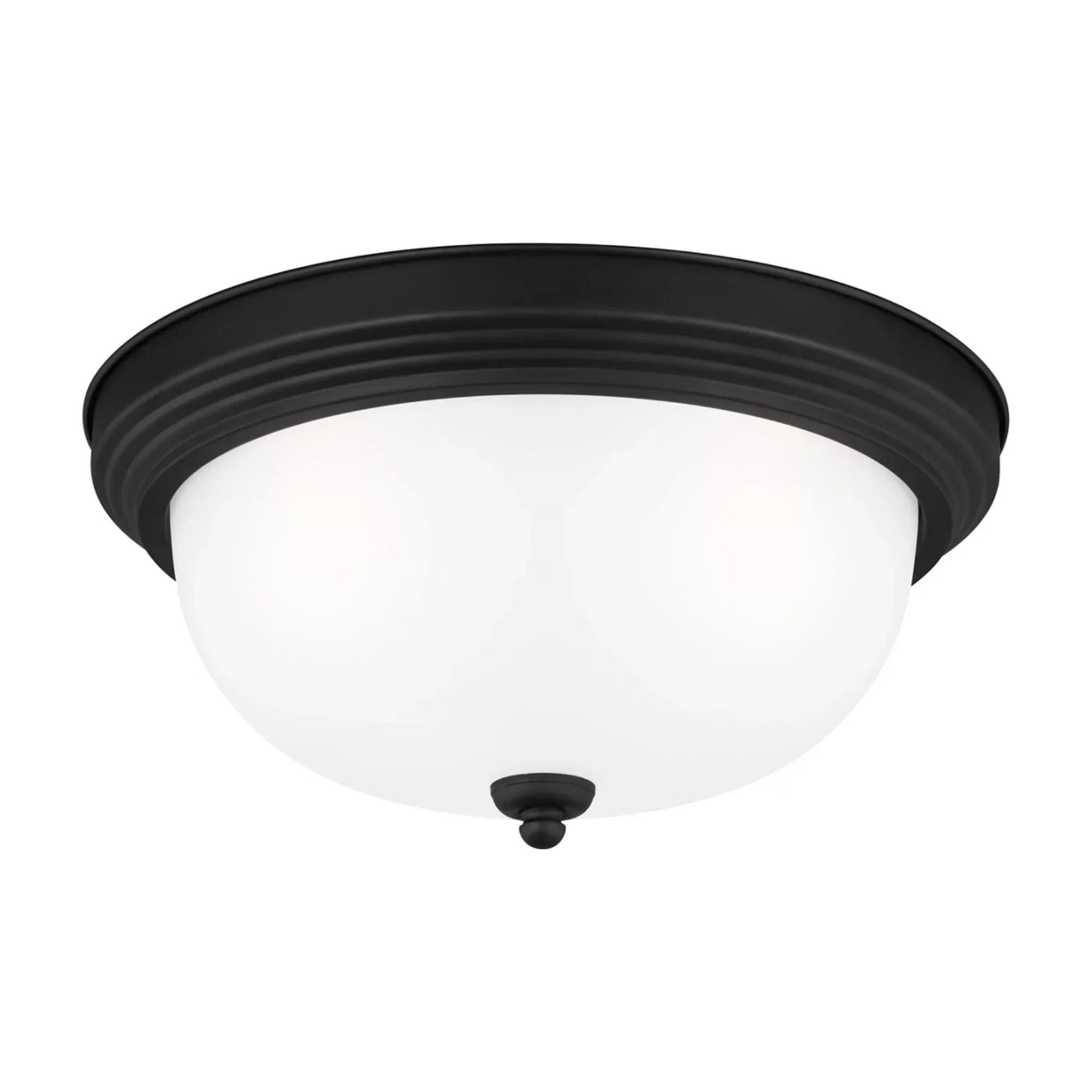 Geary 15" 3-Light LED Flush Mount, Midnight Black Finish