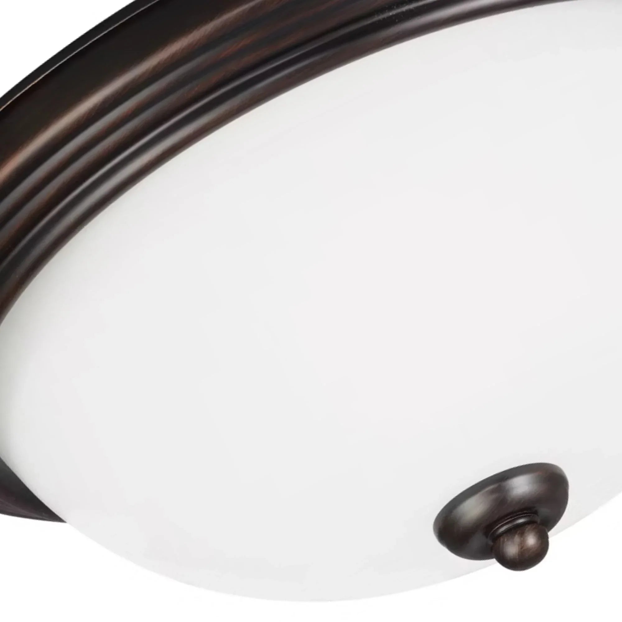 Geary 13" 2-Light Flush Mount, Bronze Finish
