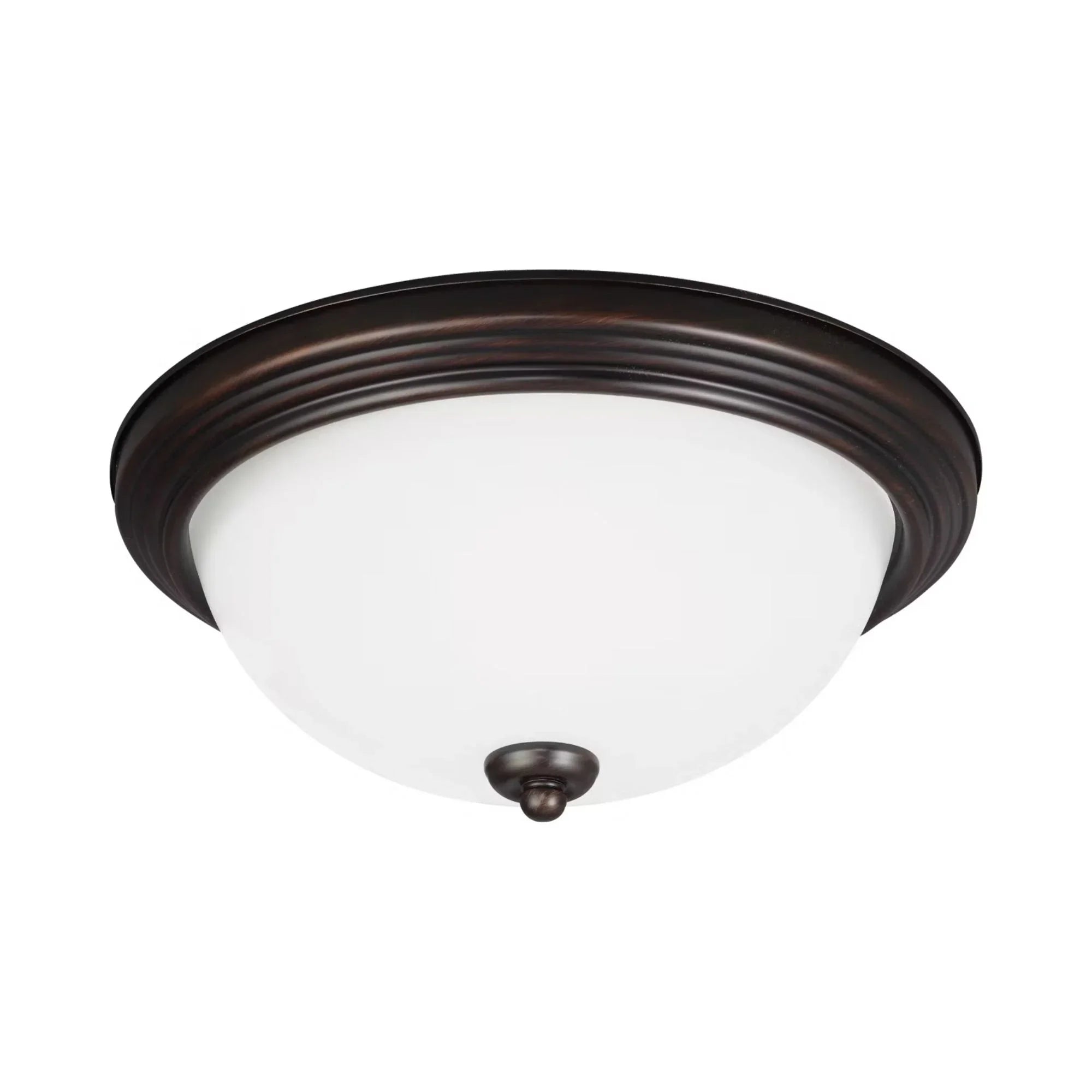 Geary 13" 2-Light LED Flush Mount, Bronze Finish