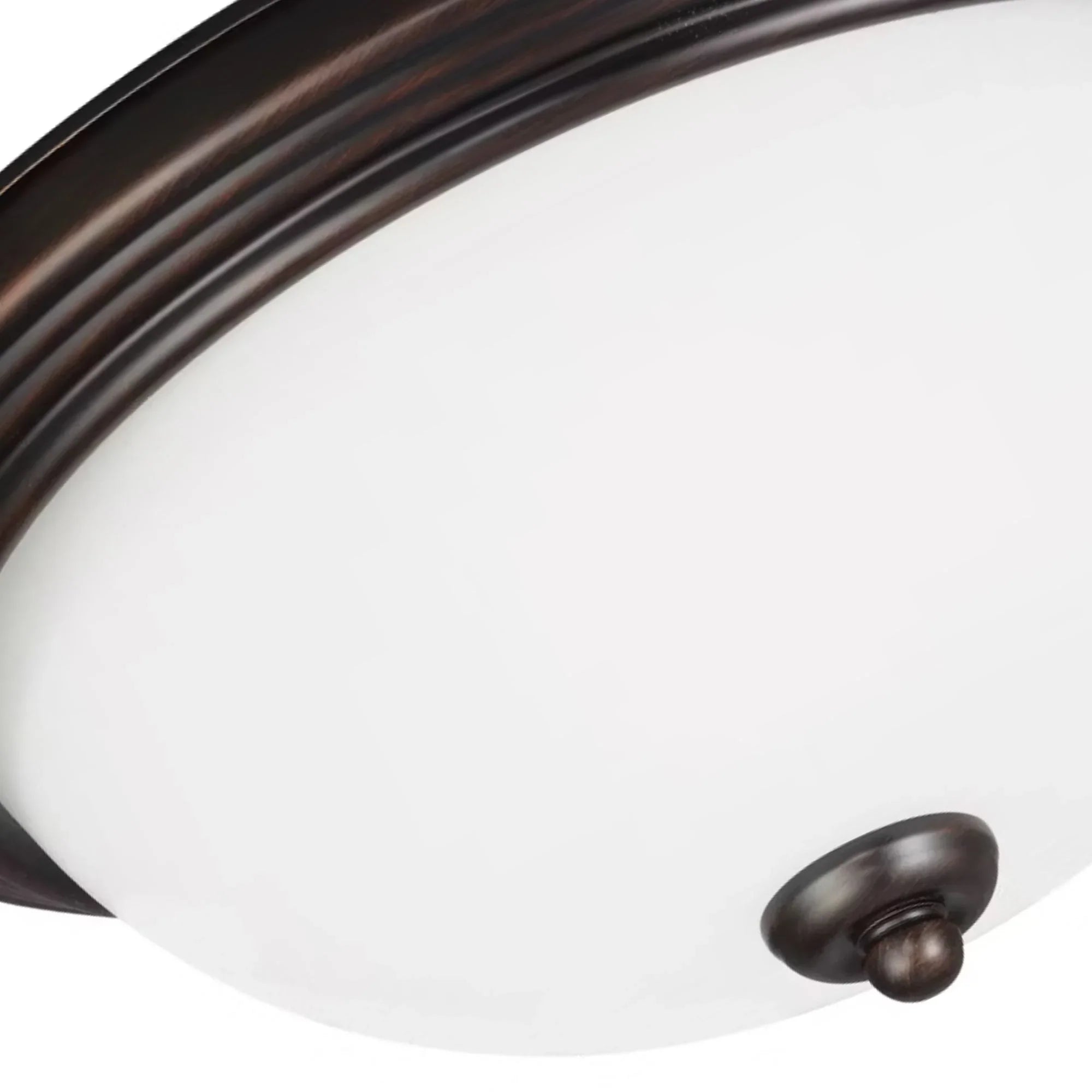 Geary 13" 2-Light LED Flush Mount, Bronze Finish