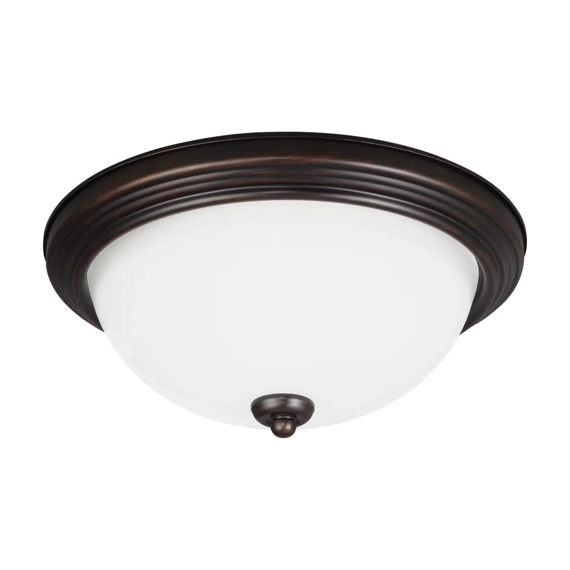 Geary 15" 3-Light Flush Mount, Bronze Finish