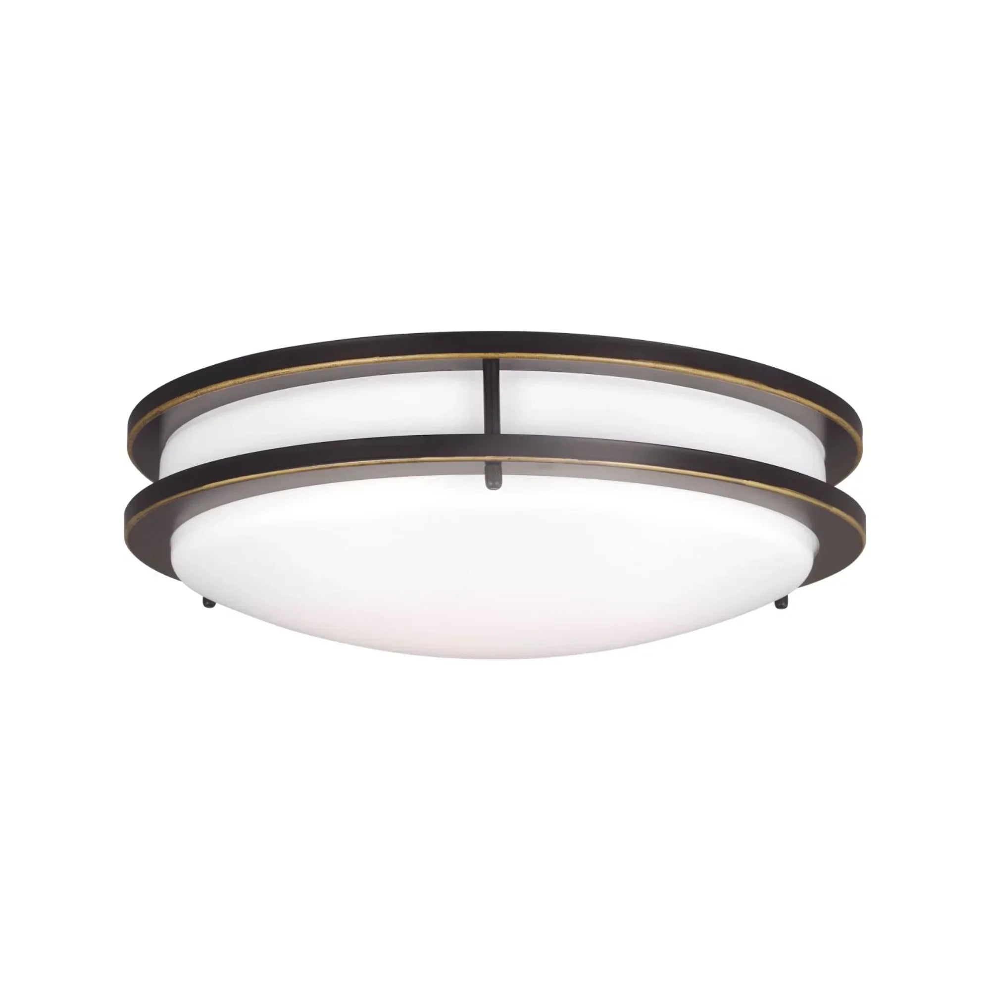 Mahone 15" Medium LED Flush Mount, Antique Bronze Finish