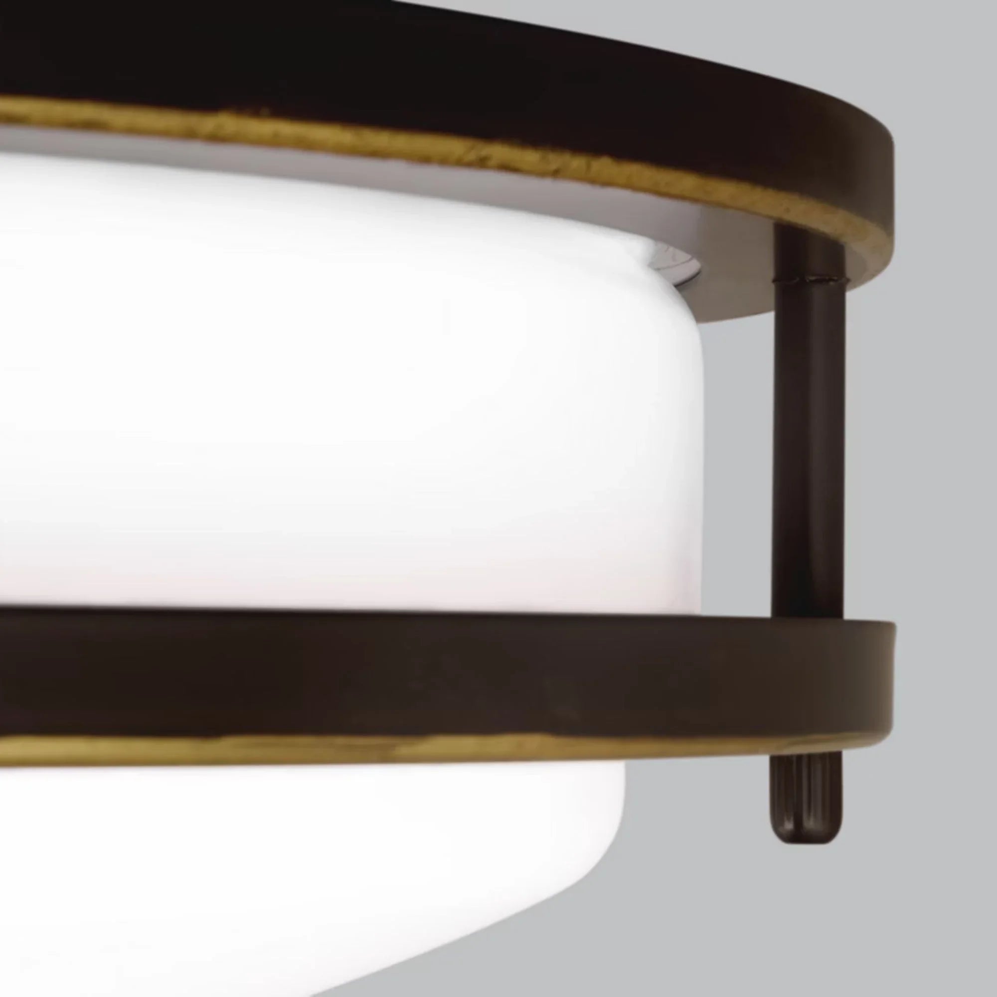 Mahone 15" Medium LED Flush Mount, Antique Bronze Finish