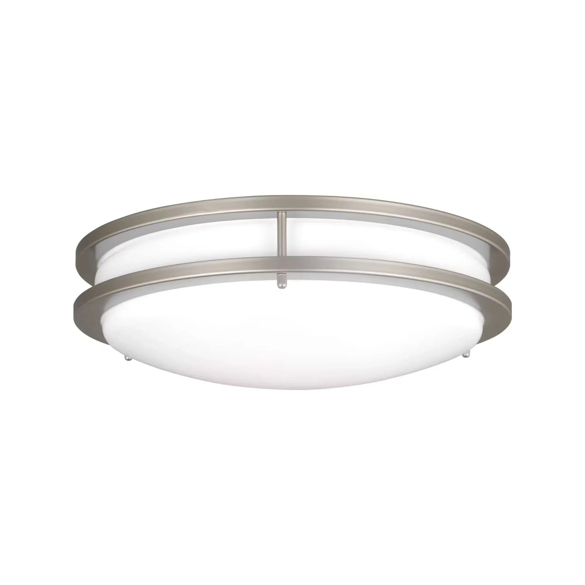 Mahone 15" Medium LED Flush Mount, Painted Brushed Nickel Finish