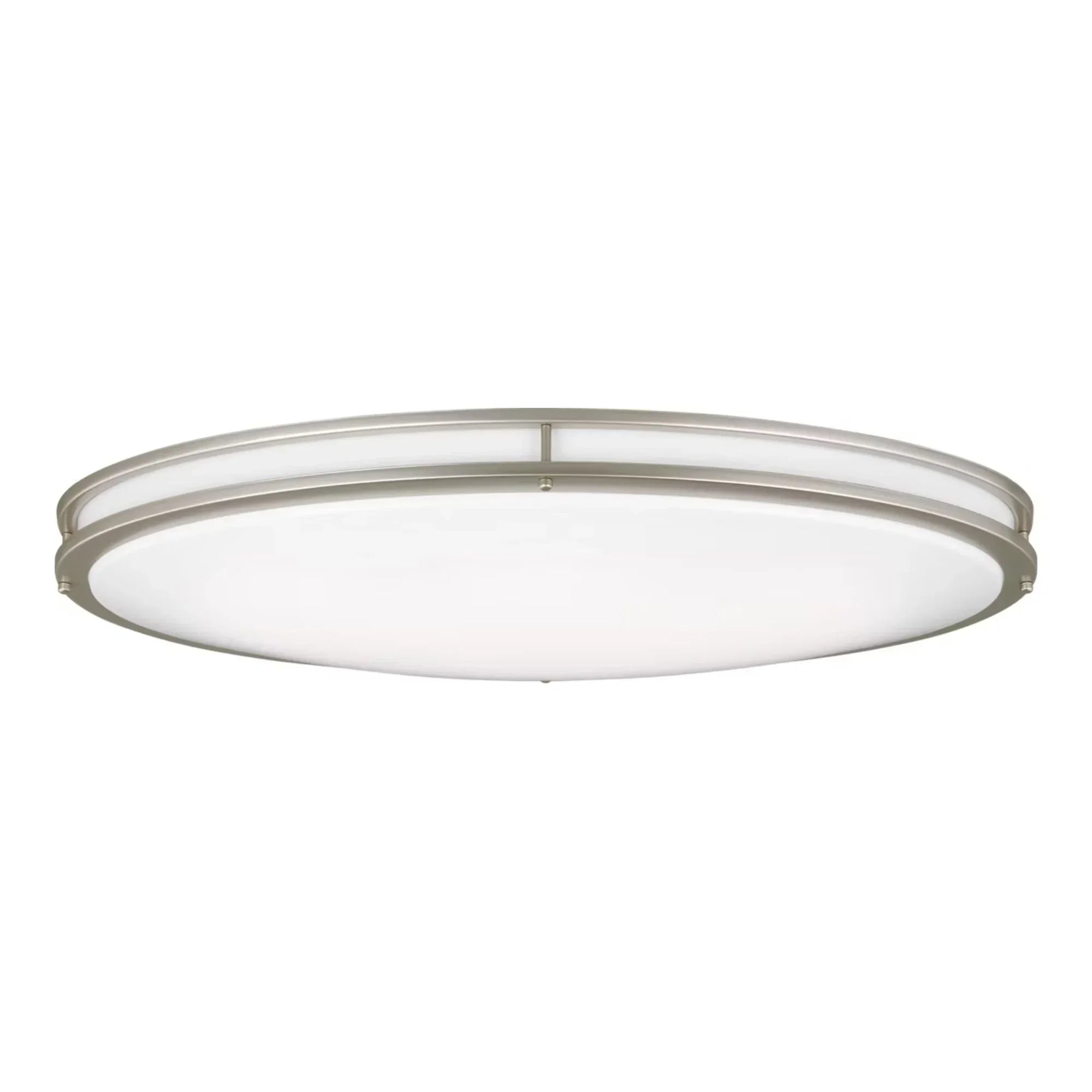 Mahone 32" Oval LED Flush Mount, Painted Brushed Nickel Finish