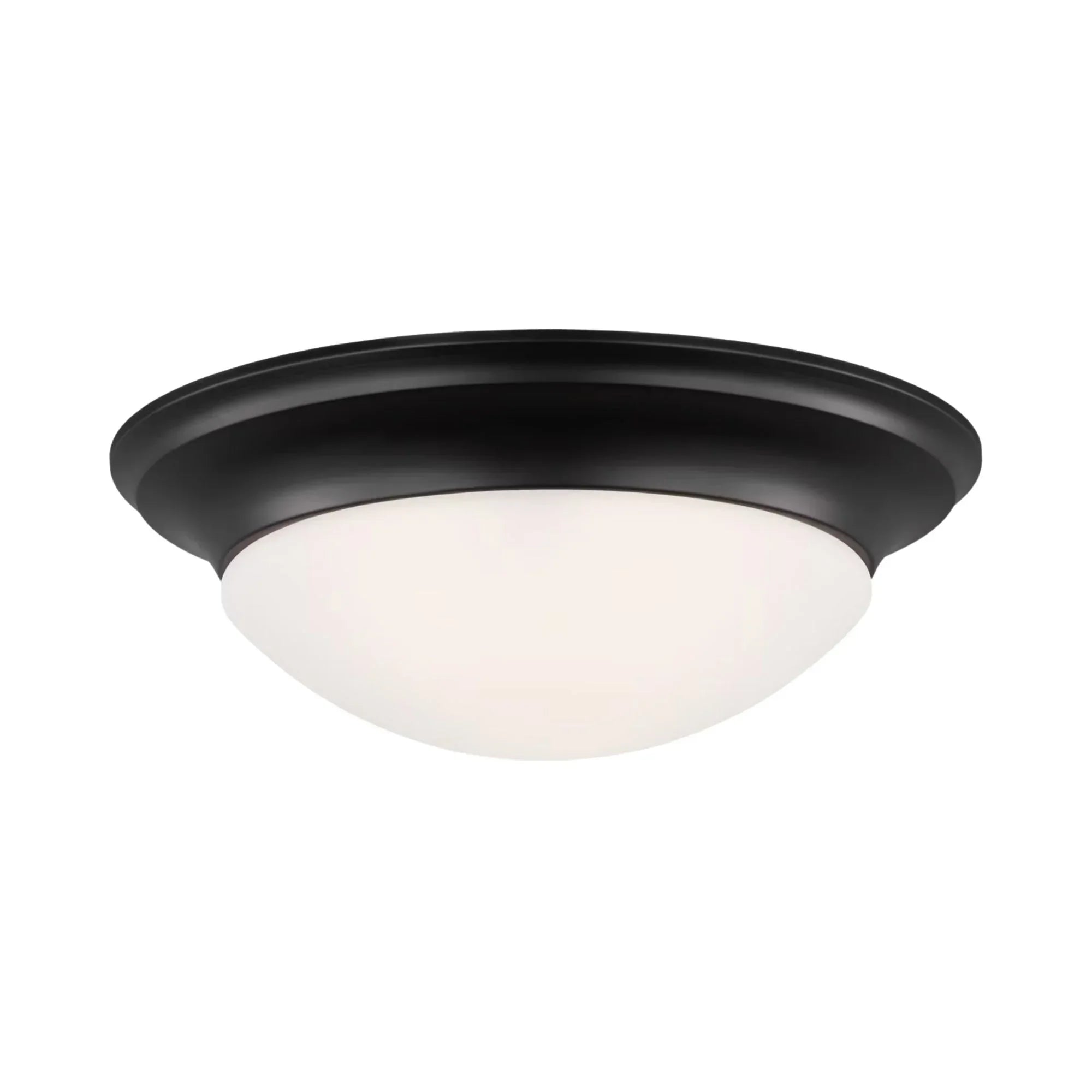 Nash 14" 2-Light LED Flush Mount, Midnight Black Finish