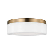 Rhett 12" LED Flush Mount, Satin Brass Finish