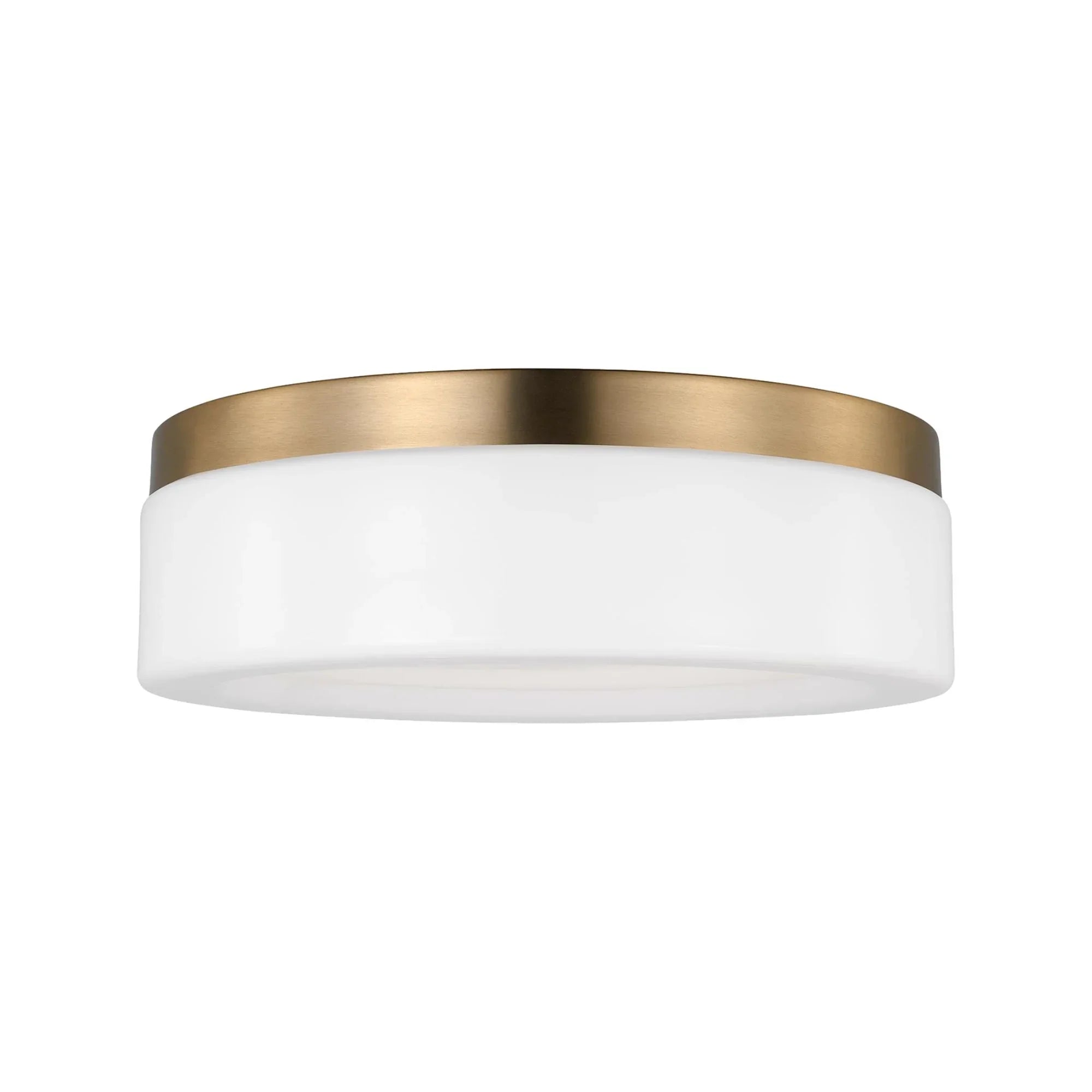 Rhett 12" LED Flush Mount, Satin Brass Finish