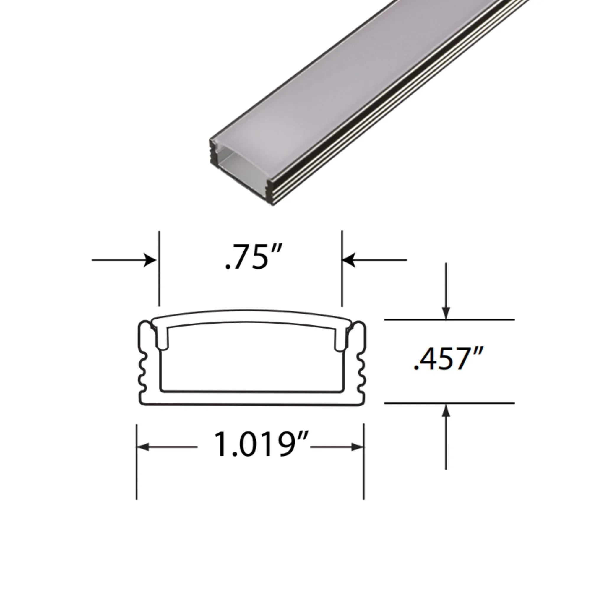4ft Wide Aluminum Mounting Channel - Bees Lighting