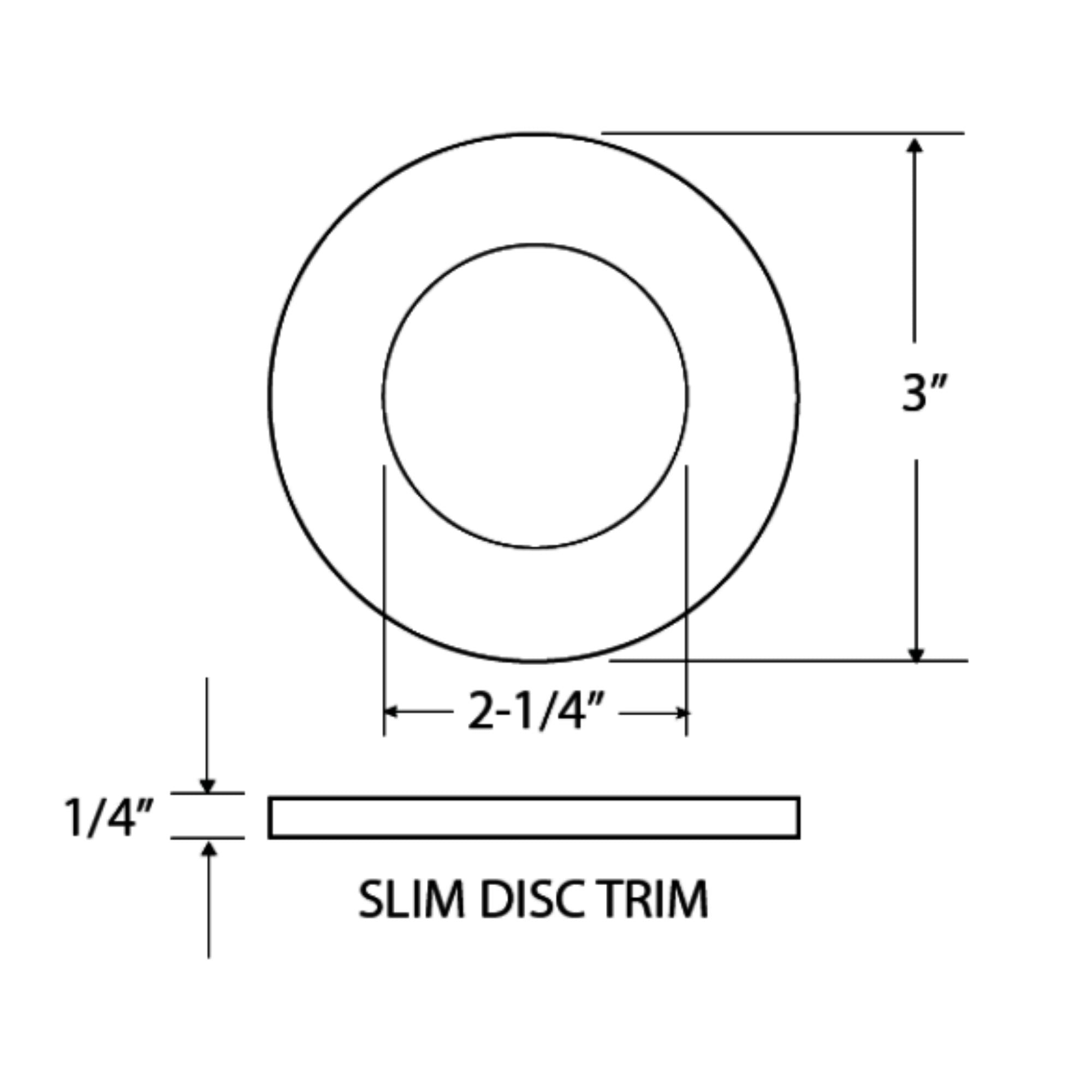 Surface/Recess Mount LED Slim Puck, 170 Lumens, 3000K, 24VDC, Brushed Nickel