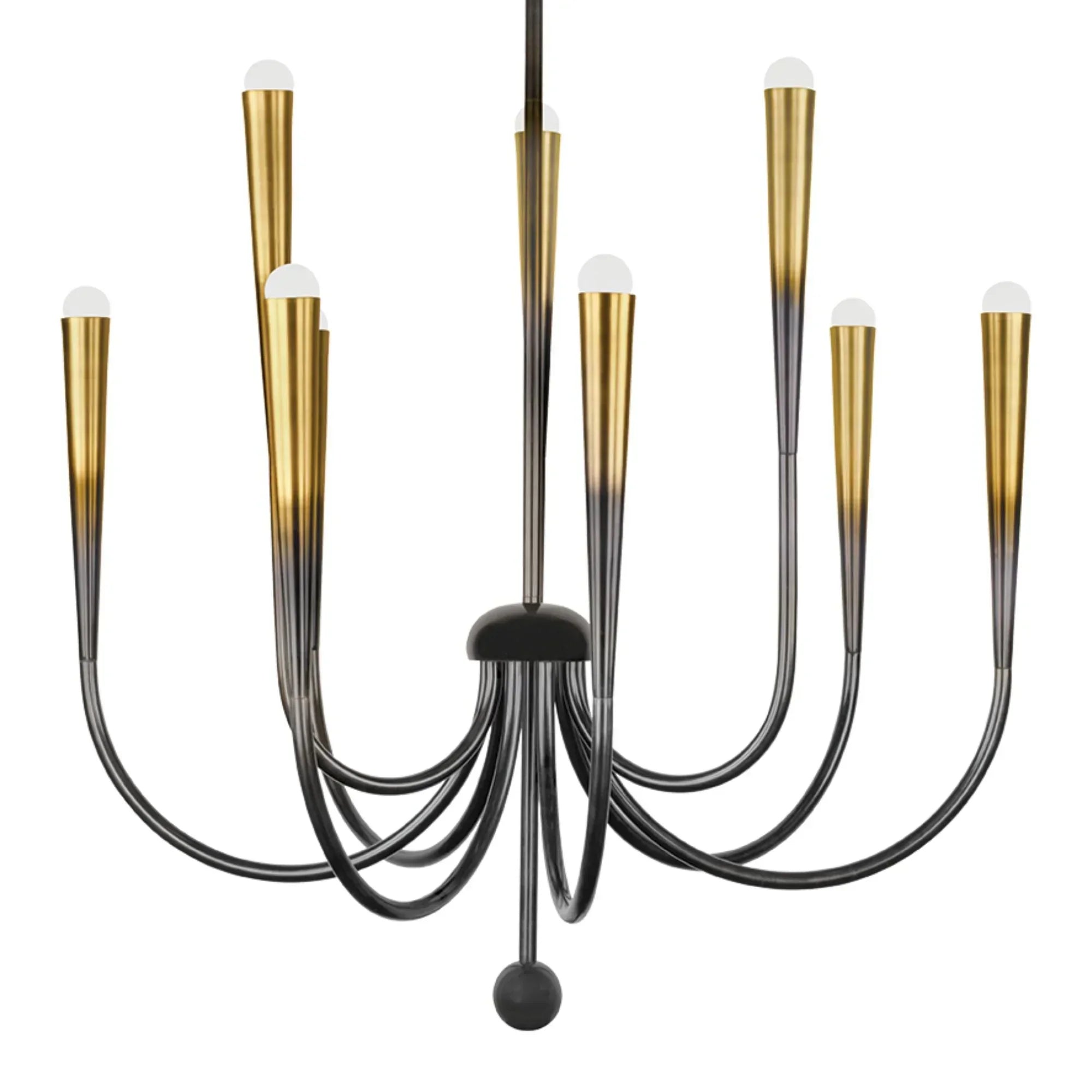 Adley 40" 9-Light Chandelier, Gradient Brass Finish
