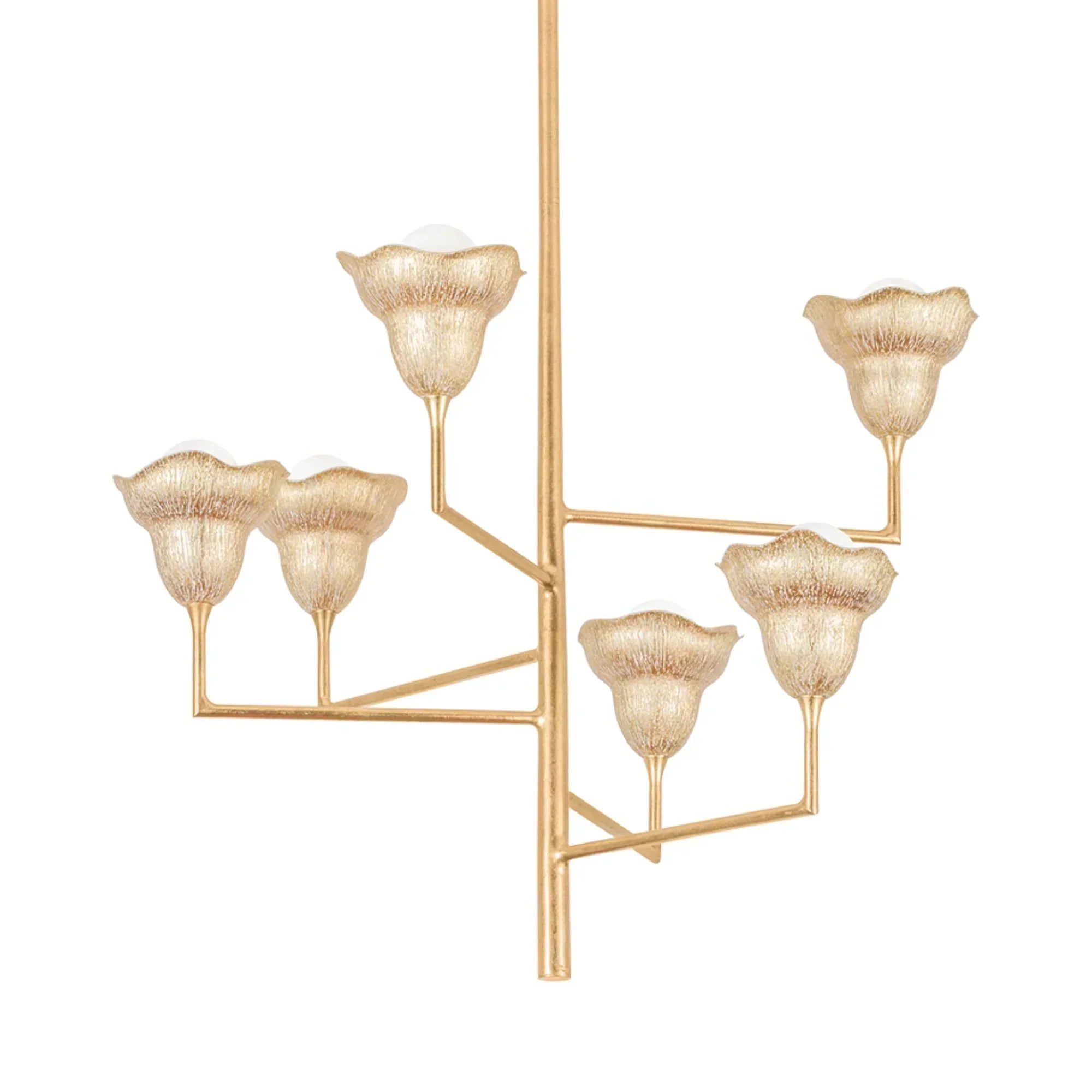 Hudson Valley 1286-VGL/GLI Alora Chandelier | Gold Leaf & Ivory