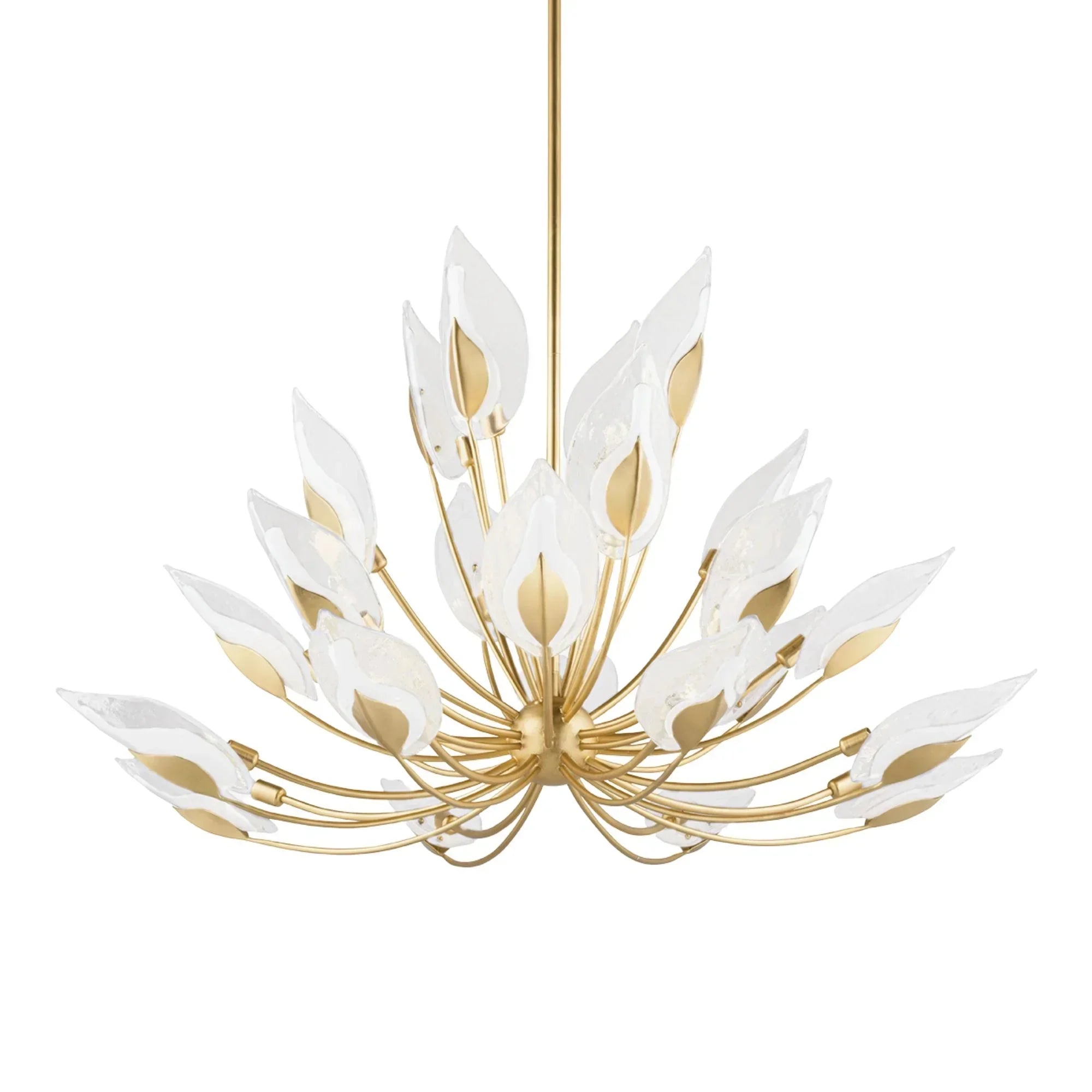 Blossom 55" 24-Light Chandelier, Gold Leaf Finish