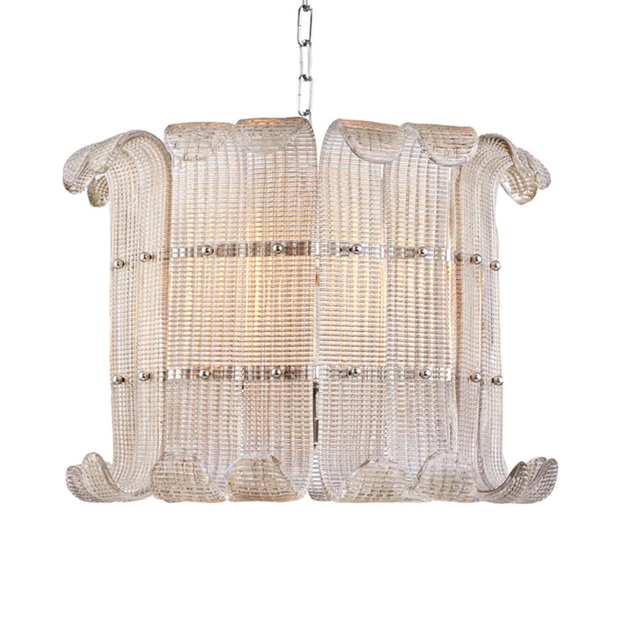 Brasher 23" 8-Light Chandelier, Polished Nickel Finish