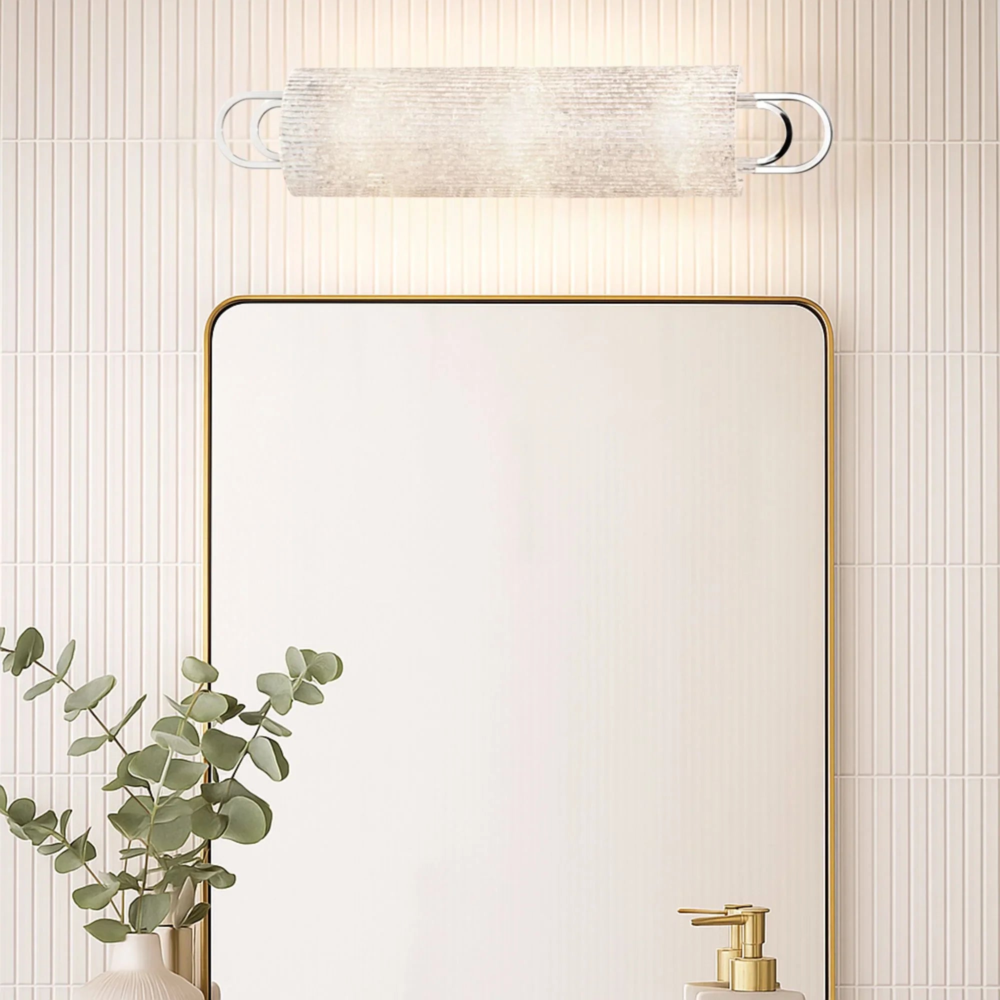 Buckley 25" Bath and Vanity Light, Polished Nickel Finish