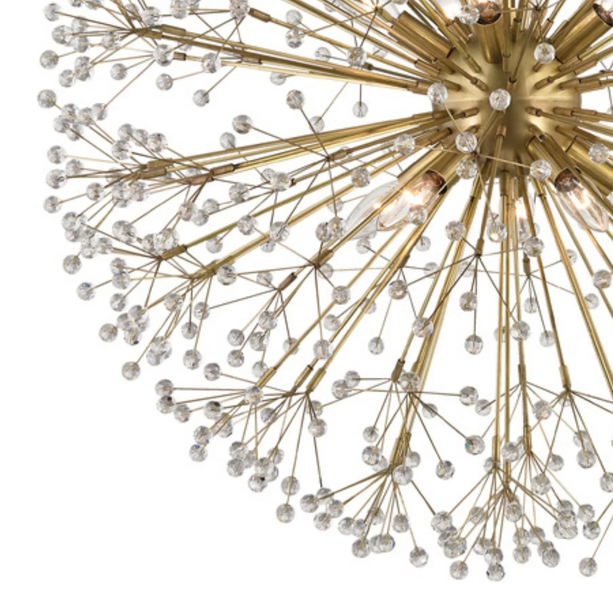 Dunkirk 30" 10-Light Chandelier, Aged Brass Finish
