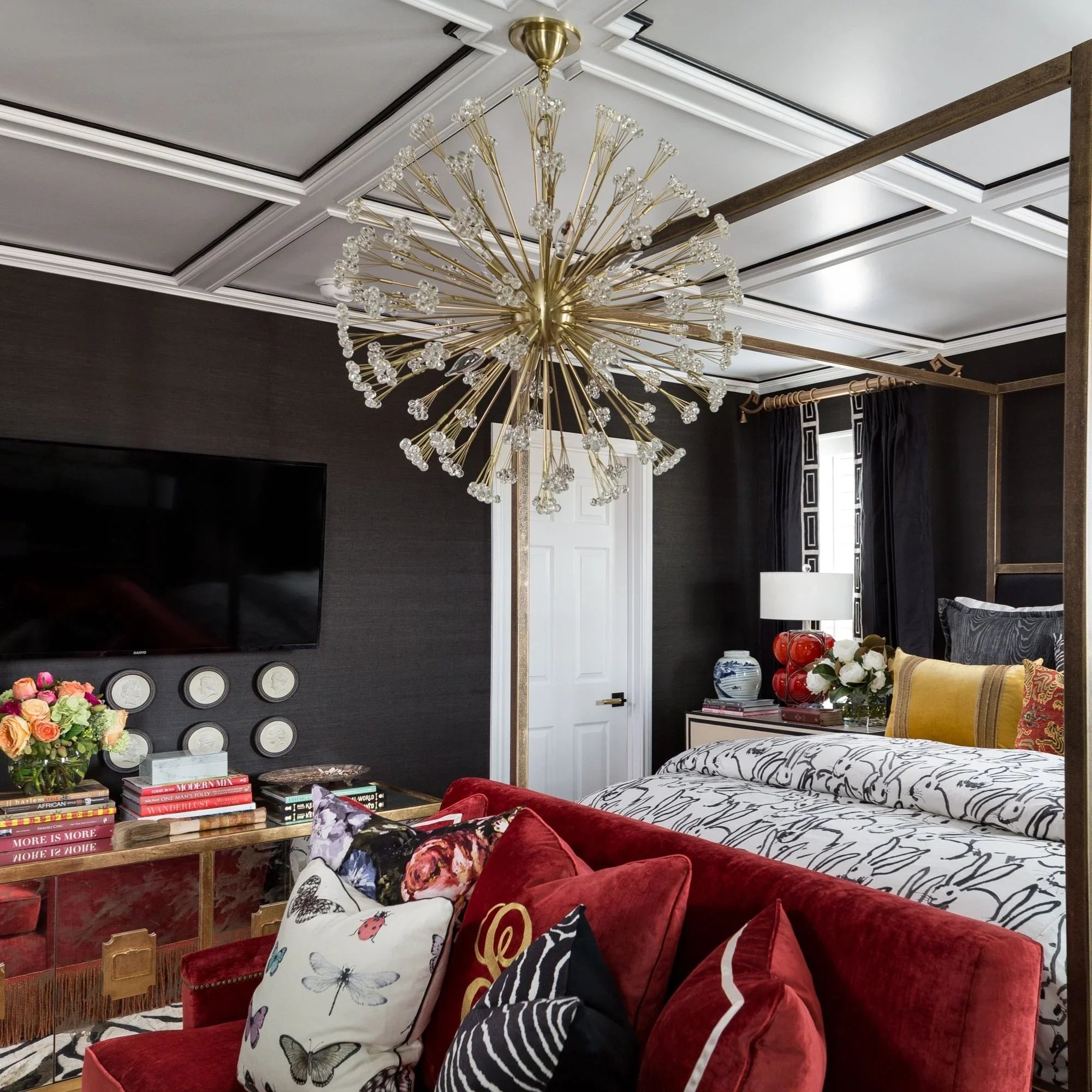 Dunkirk 30" 10-Light Chandelier, Aged Brass Finish
