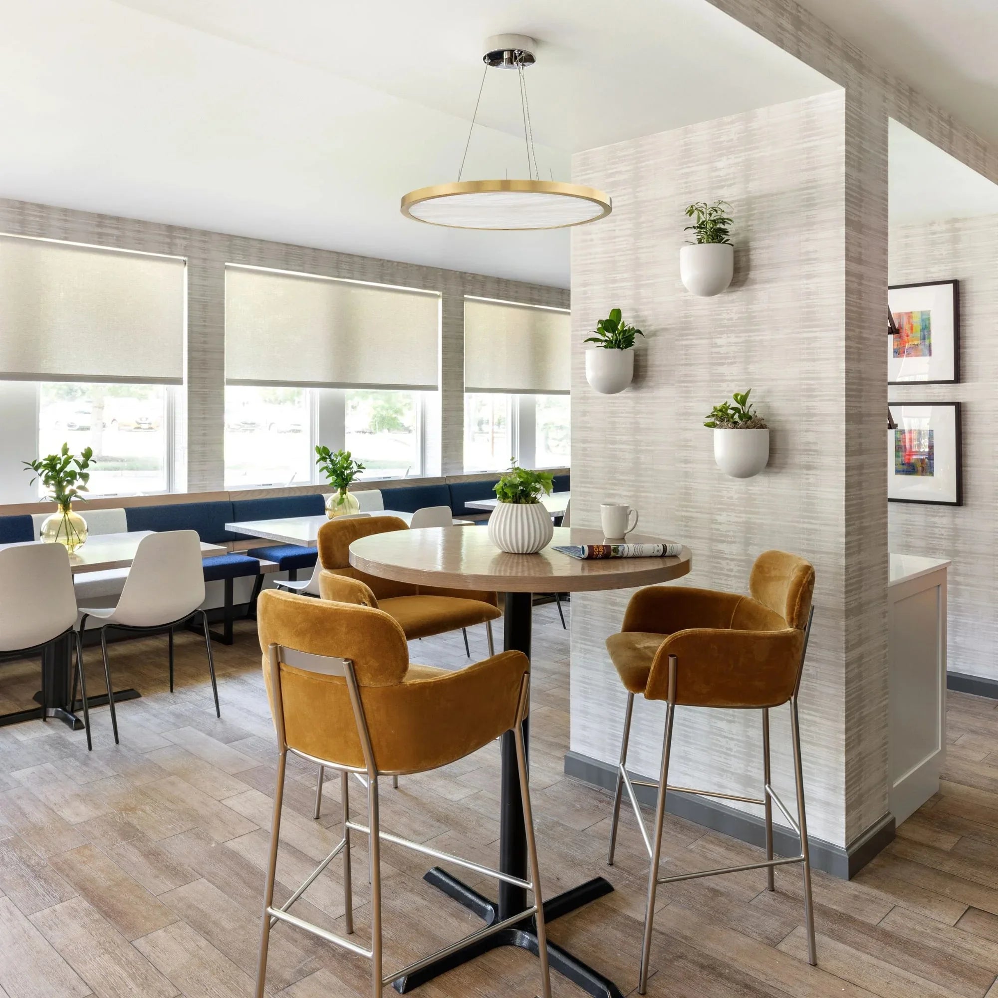 Eastport 24" LED Chandelier, Aged Brass Finish